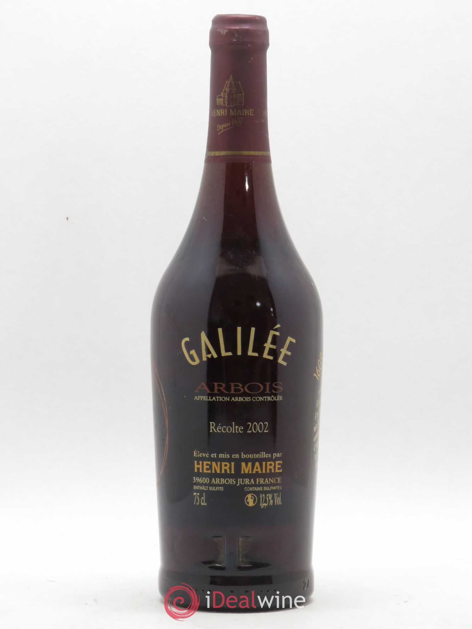 Arbois Galilée Henri Maire 2002 - Posten von 1 Flasche - 1