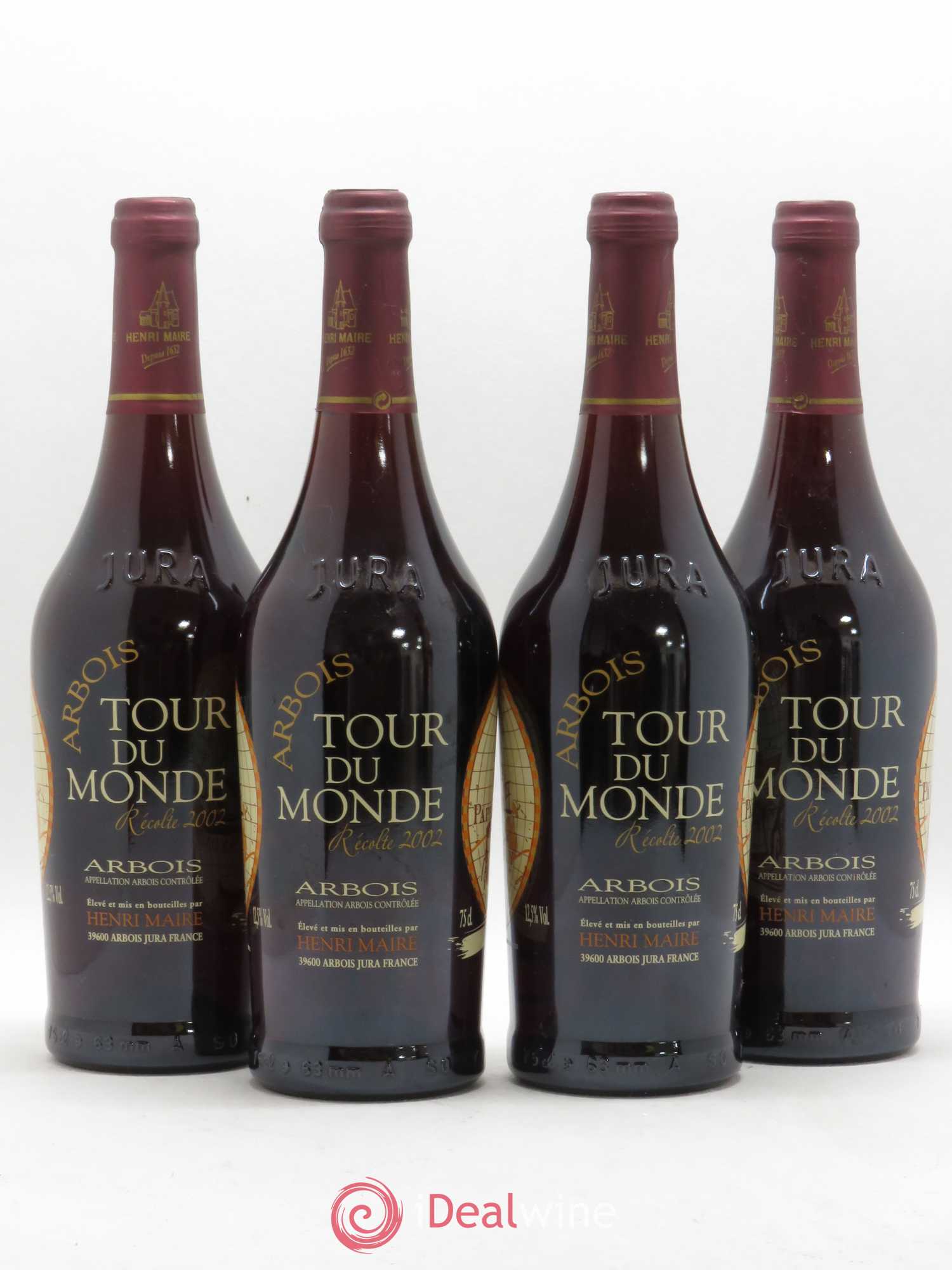 Arbois Tour du Monde Henri Maire (sans prix de réserve) 2002 - Posten von 4 Flaschen - 0