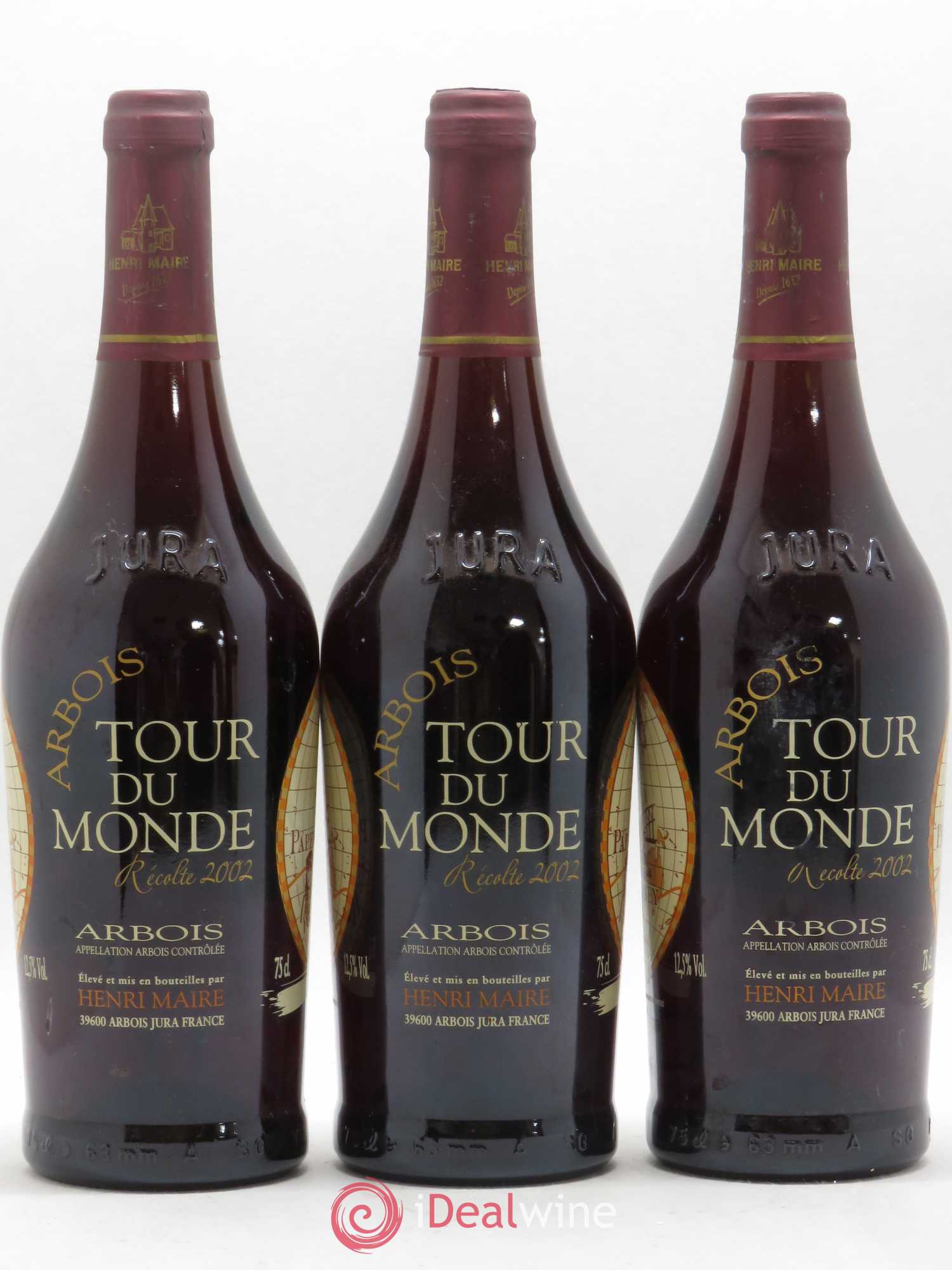 Arbois Tour du Monde Henri Maire (sans prix de réserve) 2002 - Posten von 3 Flaschen - 0