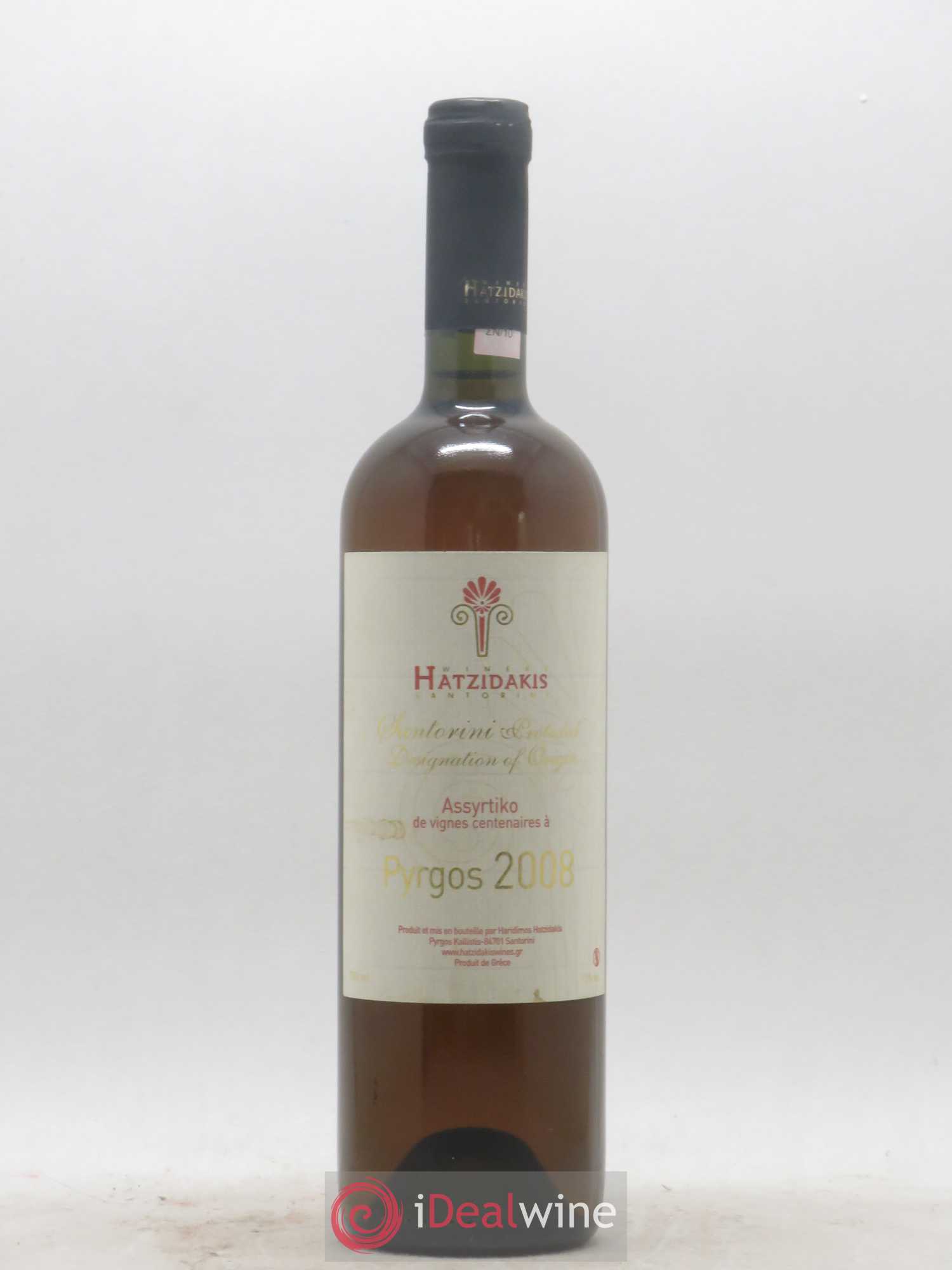 Vins Etrangers Assyrtiko de Louros Pyrgos Vignes Centenaires Hatzidakis 2008 - Posten von 1 Flasche - 0