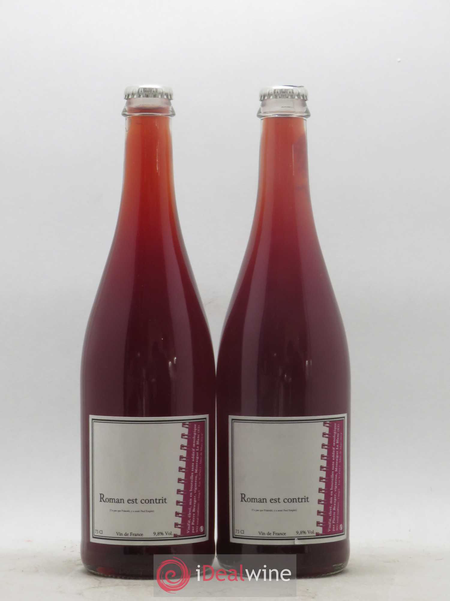 Vin de France Roman Est Contrit Pierre Beauger 2012 - Lot of 2 bottles - 0