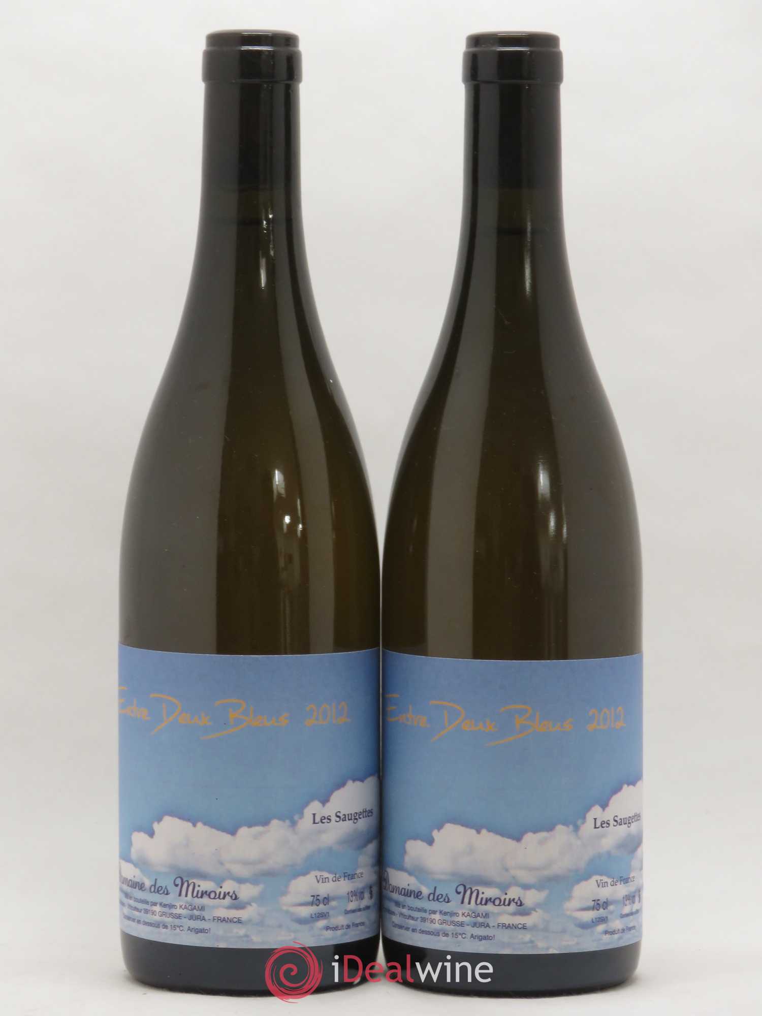 Vin de France Entre Deux Bleus Les saugettes Kenjiro Kagami - Domaine des Miroirs 2012 - Lot de 2 bouteilles - 0