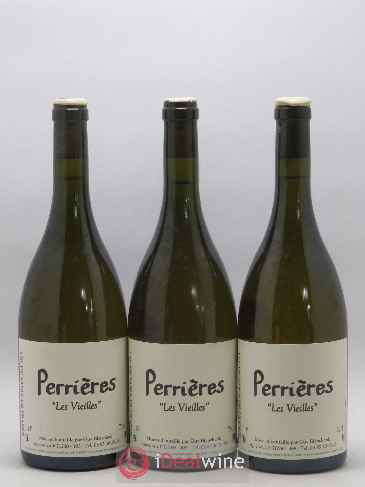 Vin de France Perrieres Les Vieilles Guy Blanchard 2011 - Posten von 3 Flaschen - 0