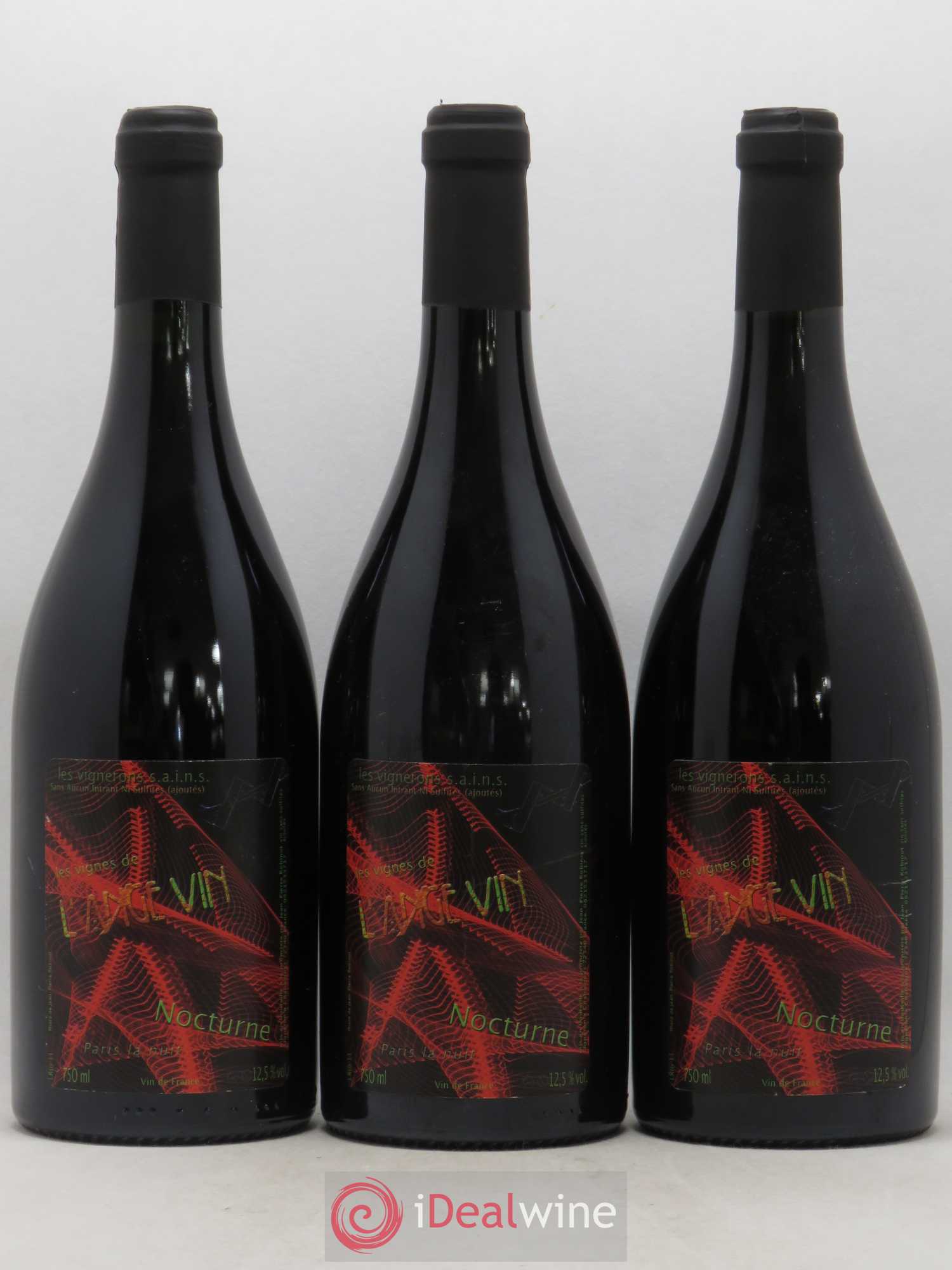 Vin de France Nocturne Paris la Nuit Domaine L'Ange Vin Jean-Pierre Robinot 2011 - Posten von 3 Flaschen - 0