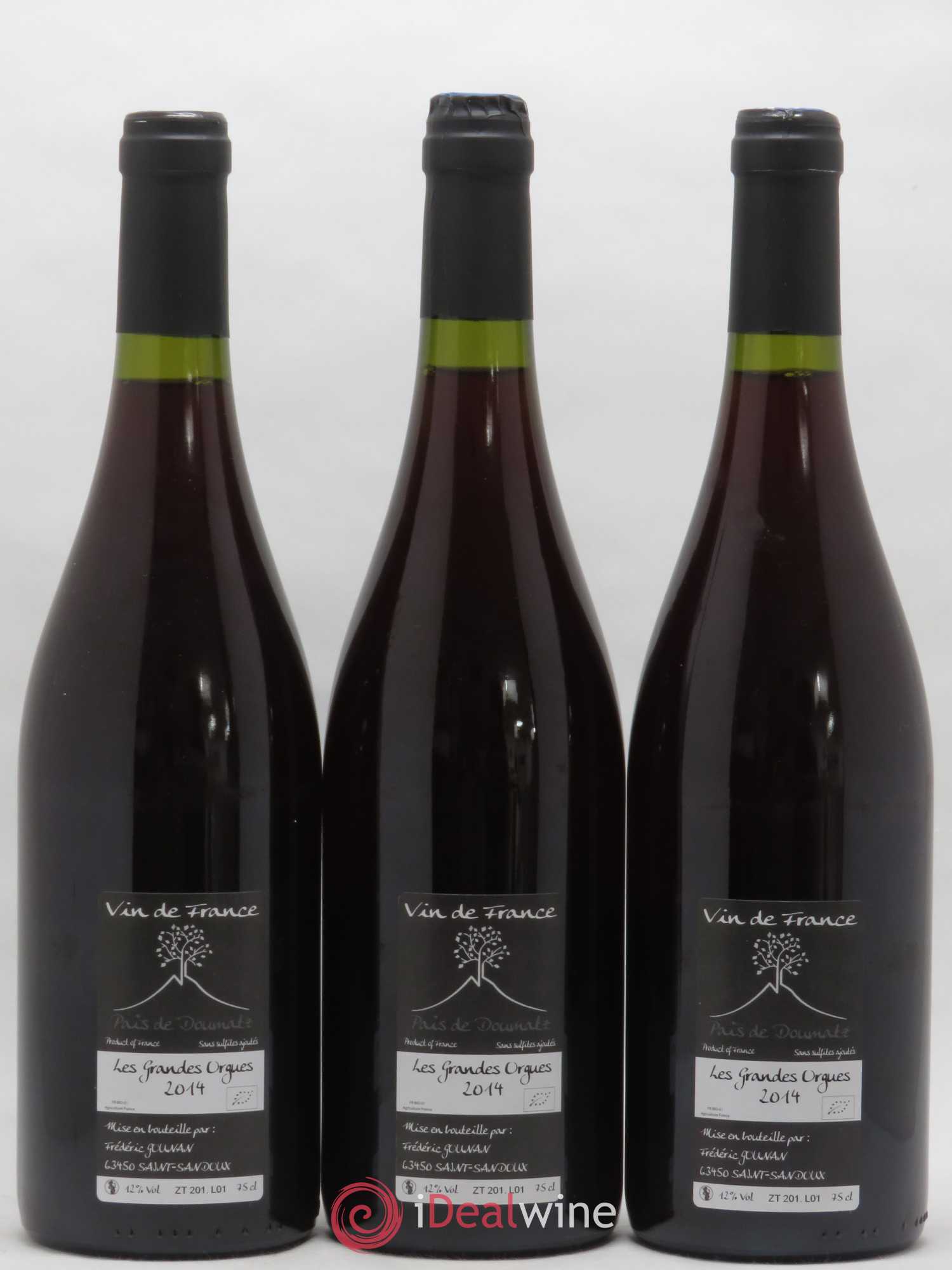 Vin de France Les Grandes Orgues Vignoble de l'Arbre Blanc 2014 - Lot de 3 bouteilles - 1