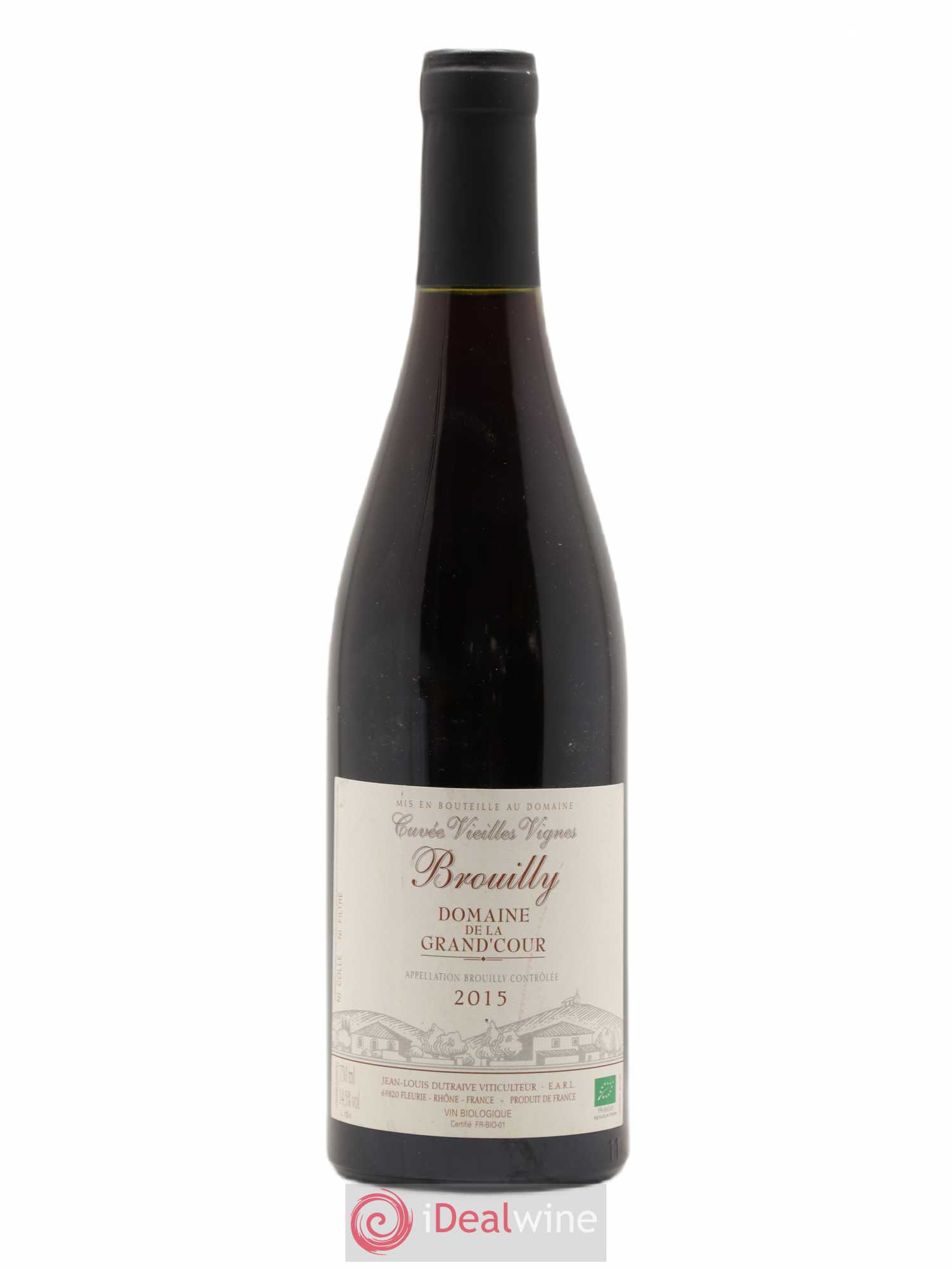 Brouilly Vieilles Vignes Grand'cour (Domaine de la) - Jean-Louis Dutraive 2015 - Lot de 1 bouteille - 0