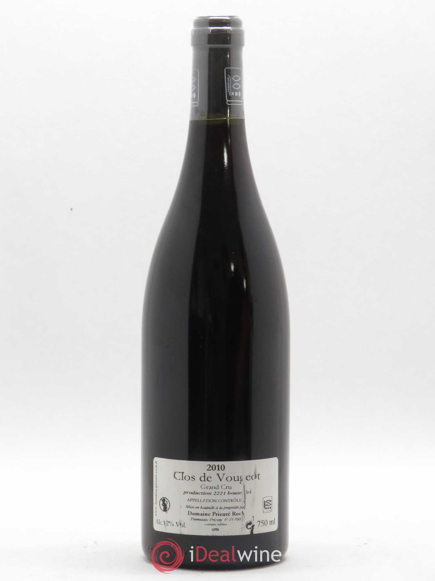 Clos de Vougeot Grand Cru Prieuré Roch 2010 - Lot de 1 bouteille - 1