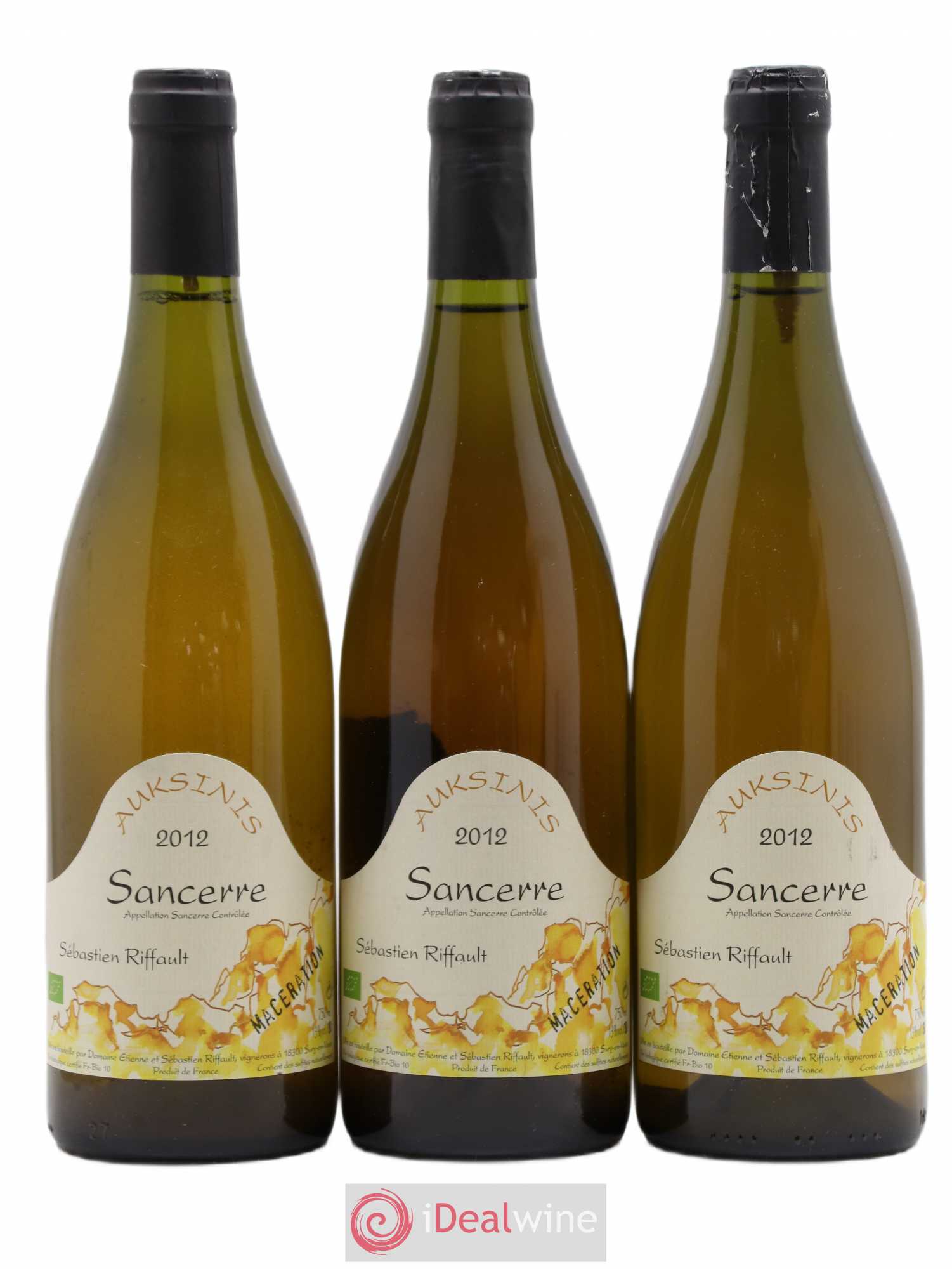 Sancerre Auksinis Macération Sébastien Riffault 2012 - Lot de 3 bouteilles - 0