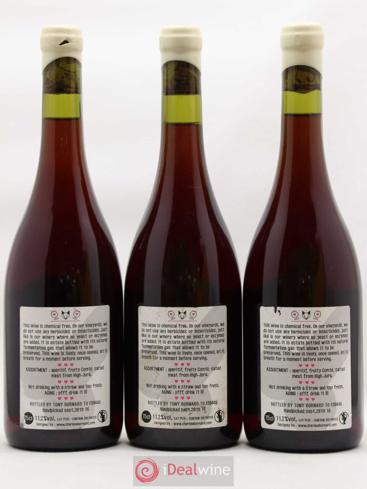 Vin de France Le Vin de Plousard Ouvre l'Esprit Tony Bornard 2016 - Posten von 3 Flaschen - 1