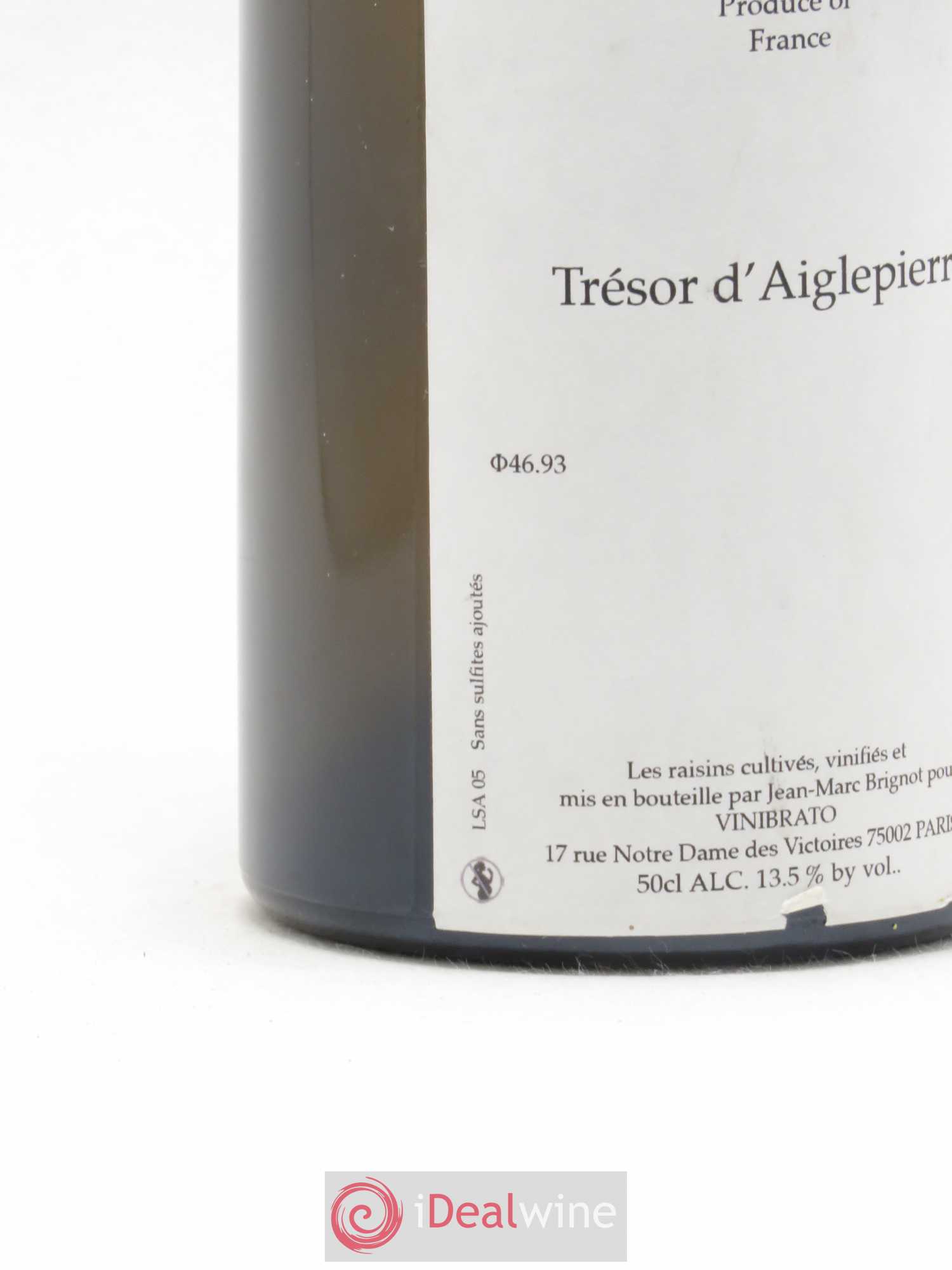 Vin de France Tresor d'Aiglepierre Jean Marc Brignot 50cl 2005 - Posten von 1 Flasche - 1