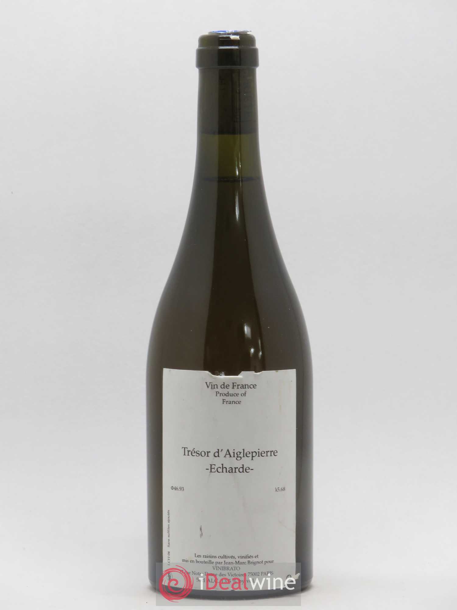 Vin de France Tresor d'Aiglepierre Echarde Jean Marc Brignot 50cl 2004 - Posten von 1 Flasche - 0
