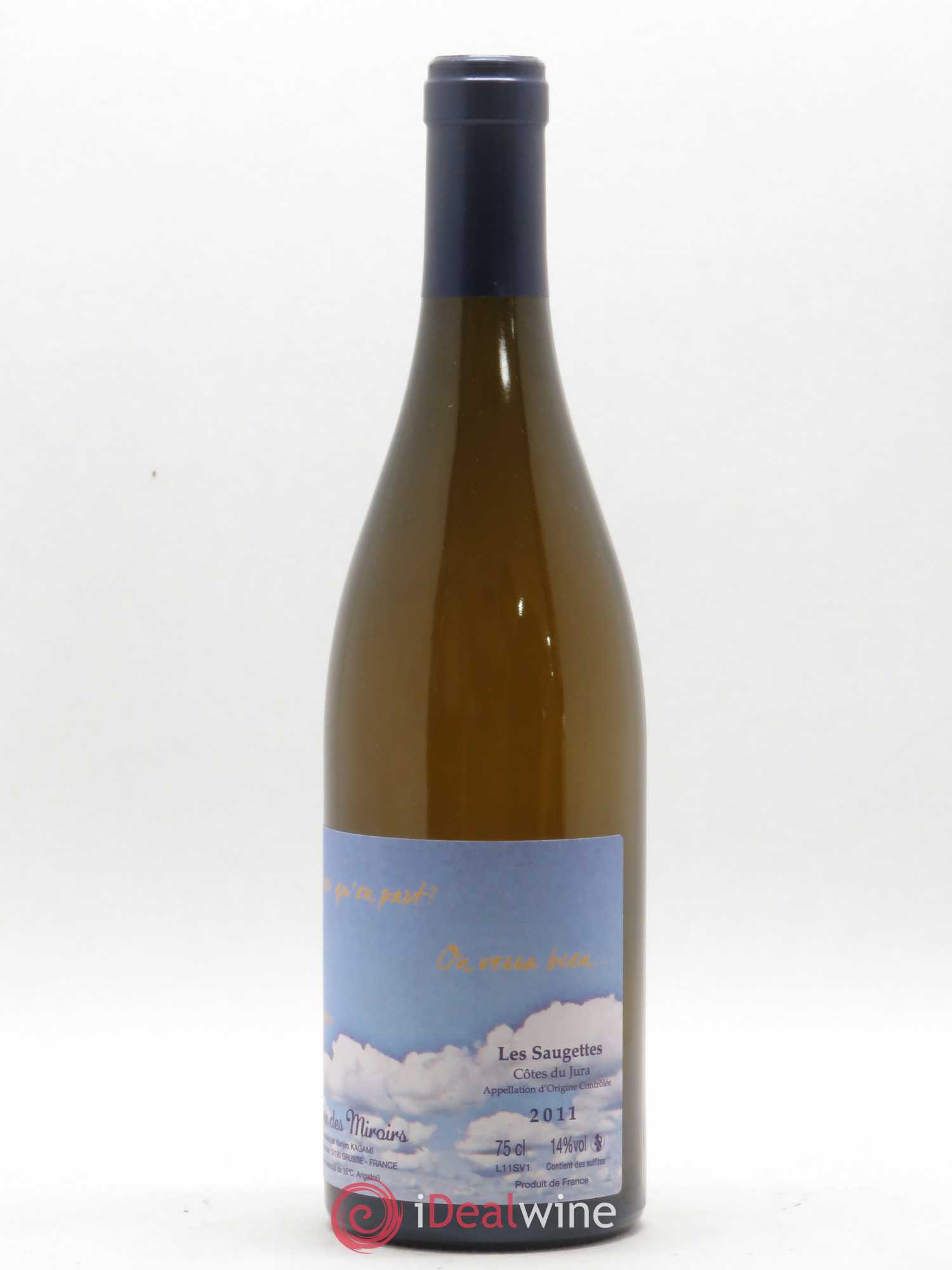 Vin de France Entre Deux Bleus Les saugettes Kenjiro Kagami - Domaine des Miroirs Où est ce qu'on part on verra bien 2011 - Lot de 1 bouteille - 1
