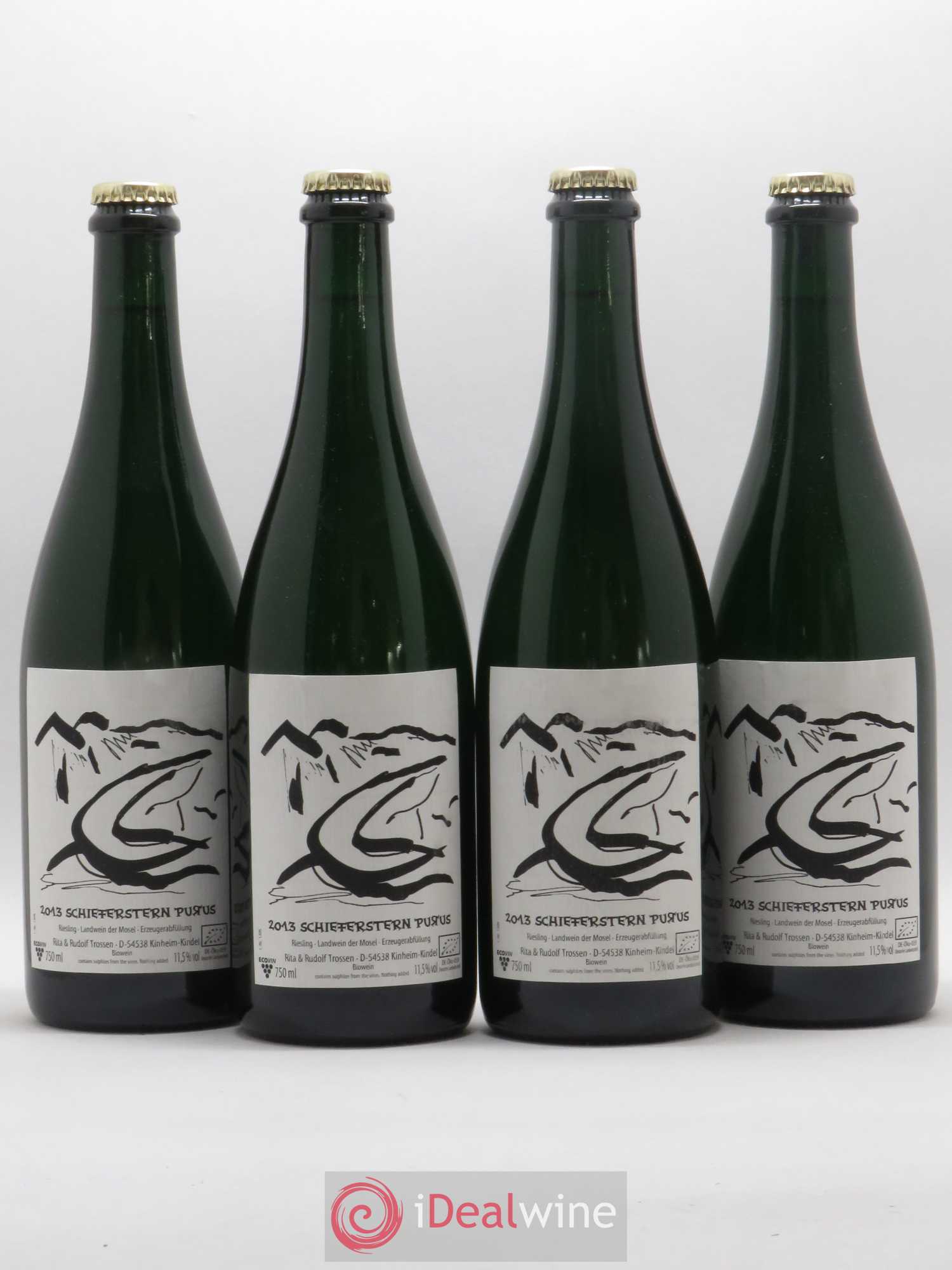 Allemagne Mosel-Saar Riesling Schieferstern Purus Rita & Rudolf Trossen 2013 - Lot de 4 bouteilles - 0
