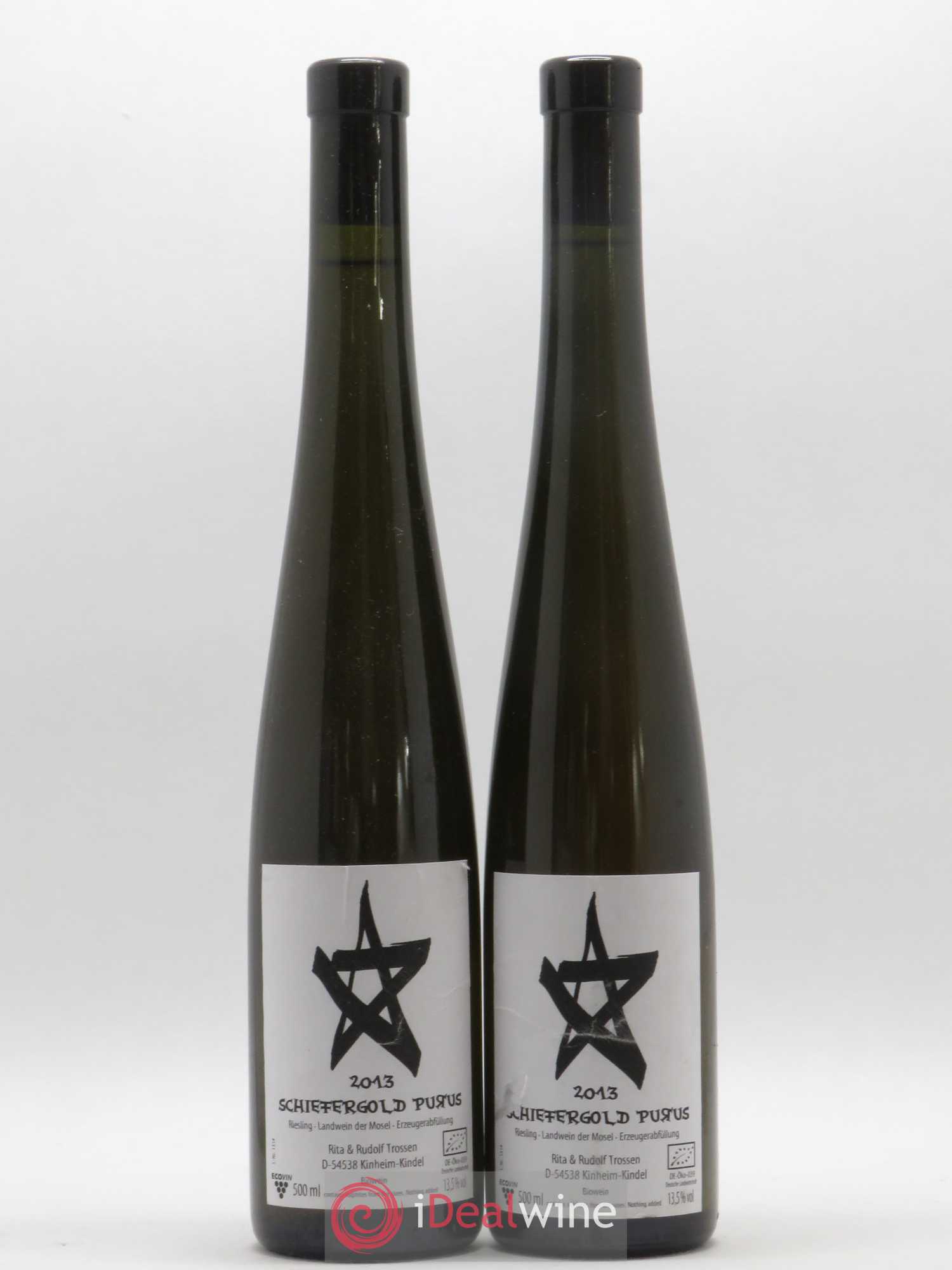 Allemagne Mosel-Saar Riesling Schiefergold Purus Rita & Rudolf Trossen 50cl 2013 - Lot de 2 bouteilles - 0