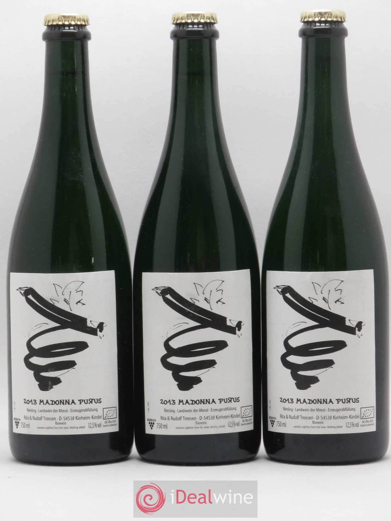 Allemagne Mosel-Saar Riesling Madonna Purus Rita & Rudolf Trossen 2013 - Lot de 3 bouteilles - 0