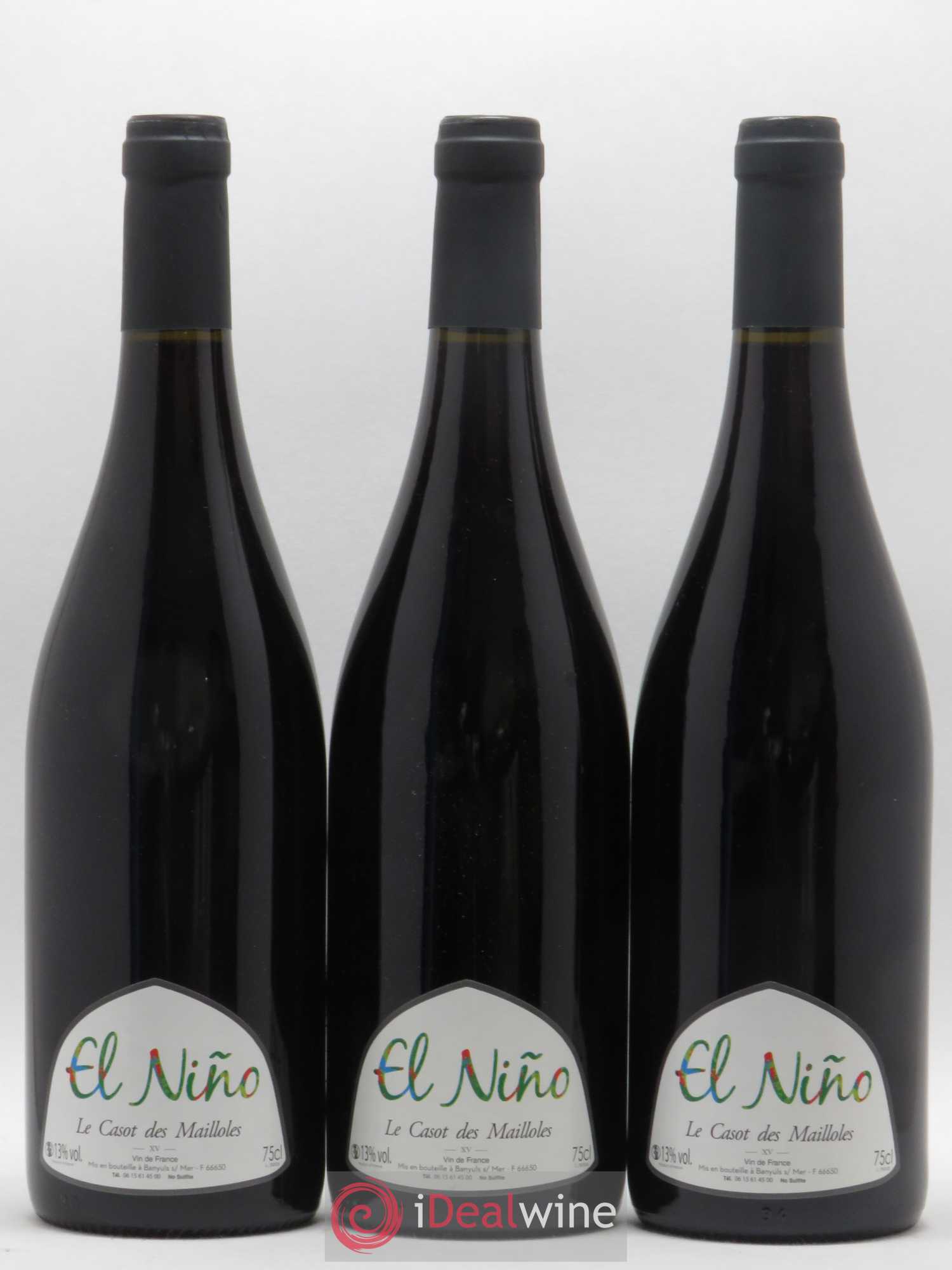 Vin de France El Nino Le Casot des Mailloles 2015 - Lot de 3 bouteilles - 0