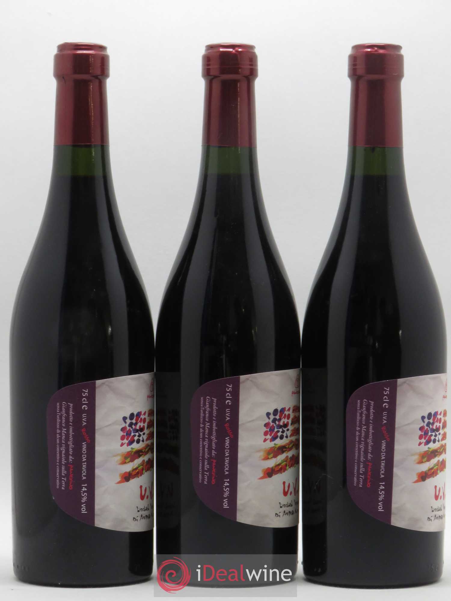 Italie Vino da Tavola Uva Gianfranco Manca Panevino 2011 - Posten von 3 Flaschen - 1