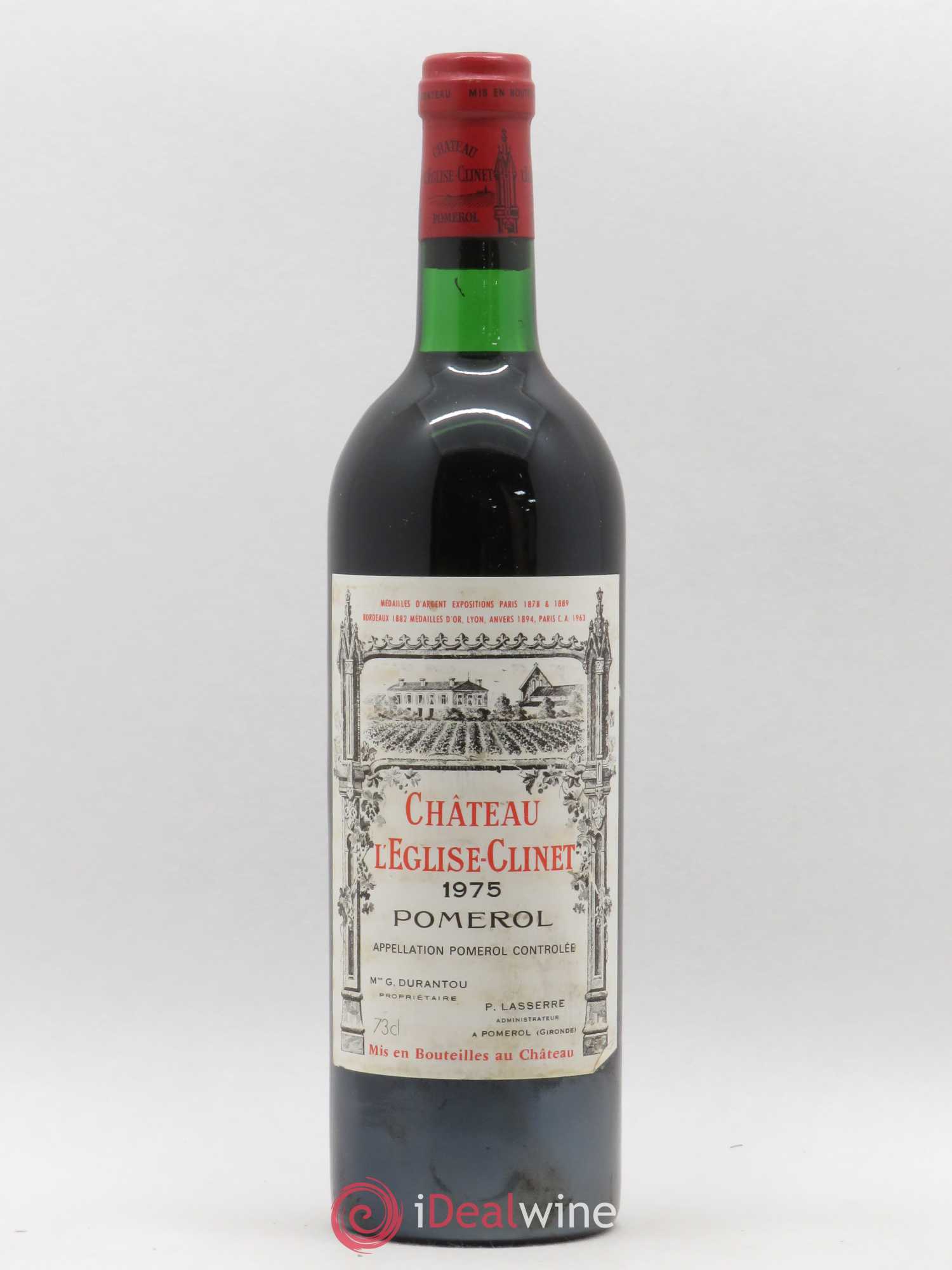 Château l' Église Clinet 1975 - Lot de 1 bouteille - 0