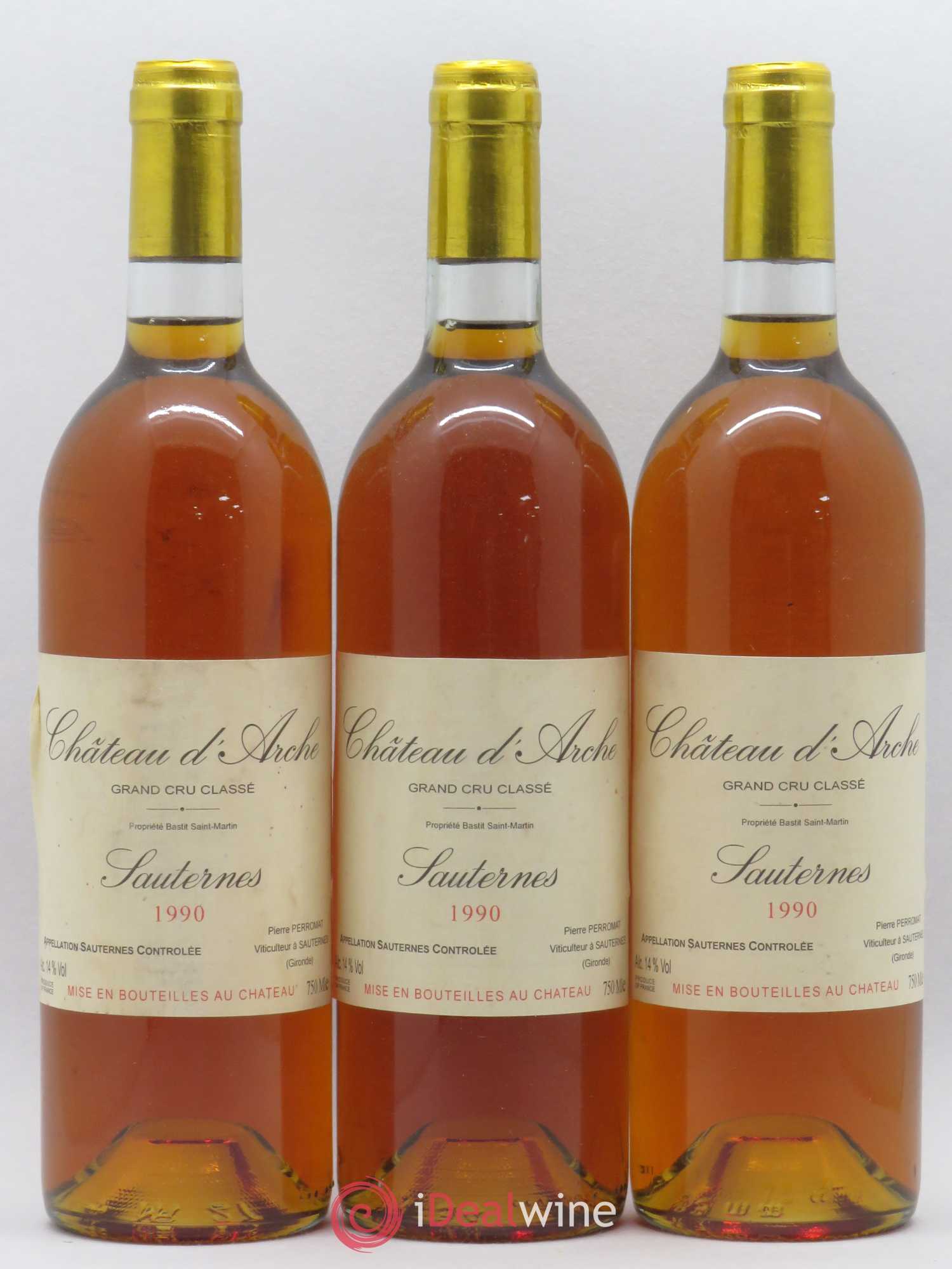 Château d' Arche 2ème Grand Cru Classé 1990 - Lotto di 3 bottiglie - 0