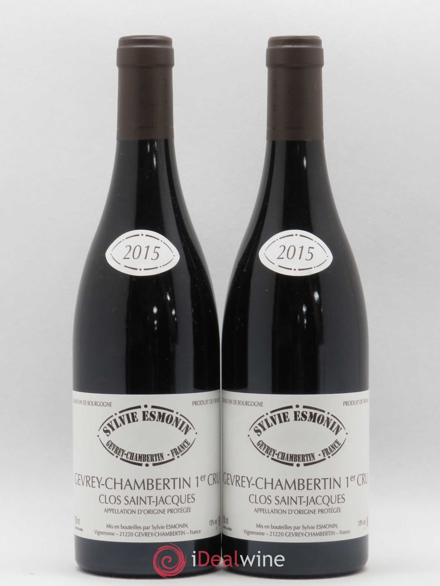 Gevrey-Chambertin 1er Cru Clos Saint Jacques Sylvie Esmonin 2015 - Lot de 2 bouteilles - 0