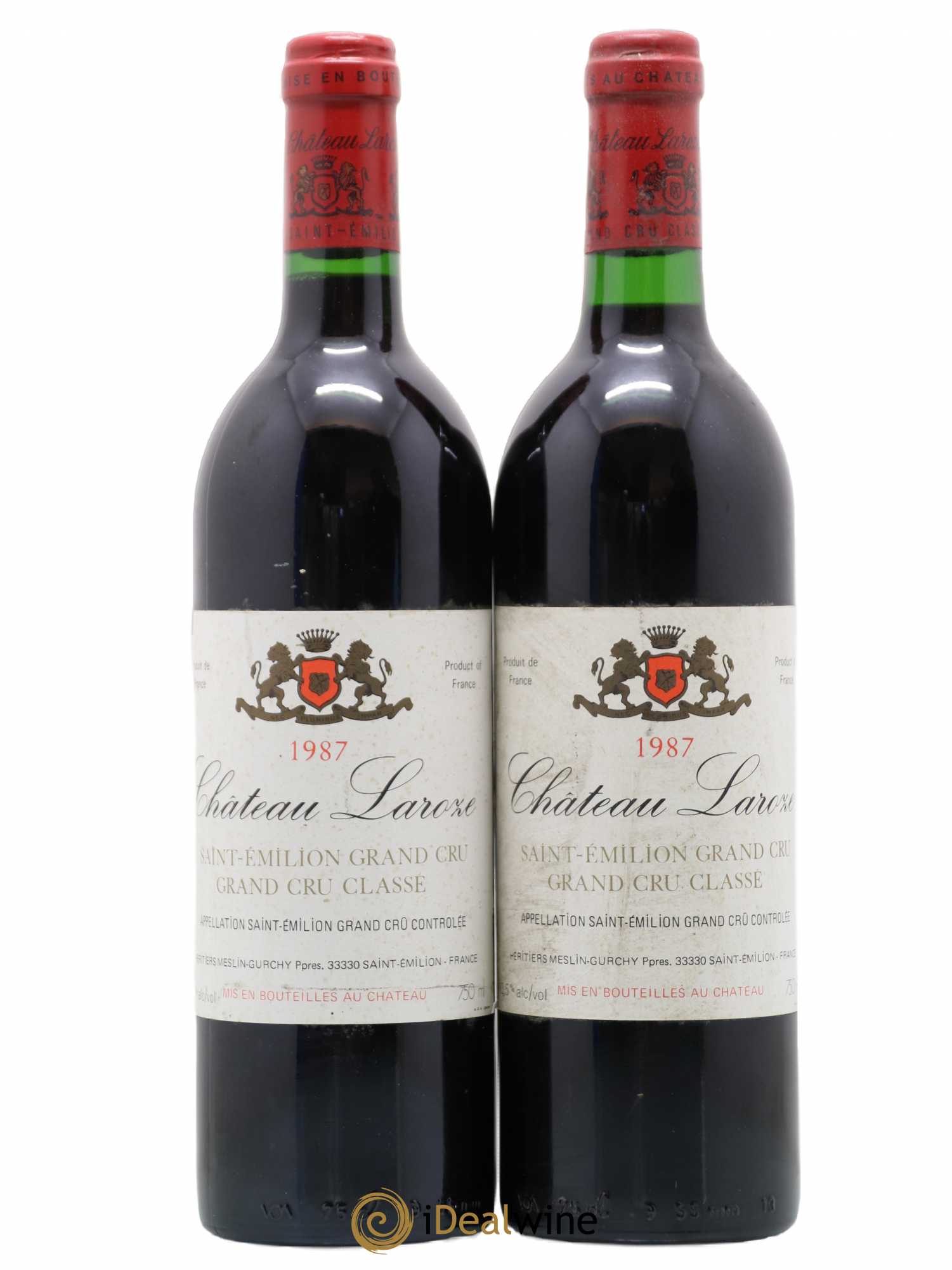 Château Laroze Grand Cru Classé 1987 - Lot de 2 bouteilles - 0