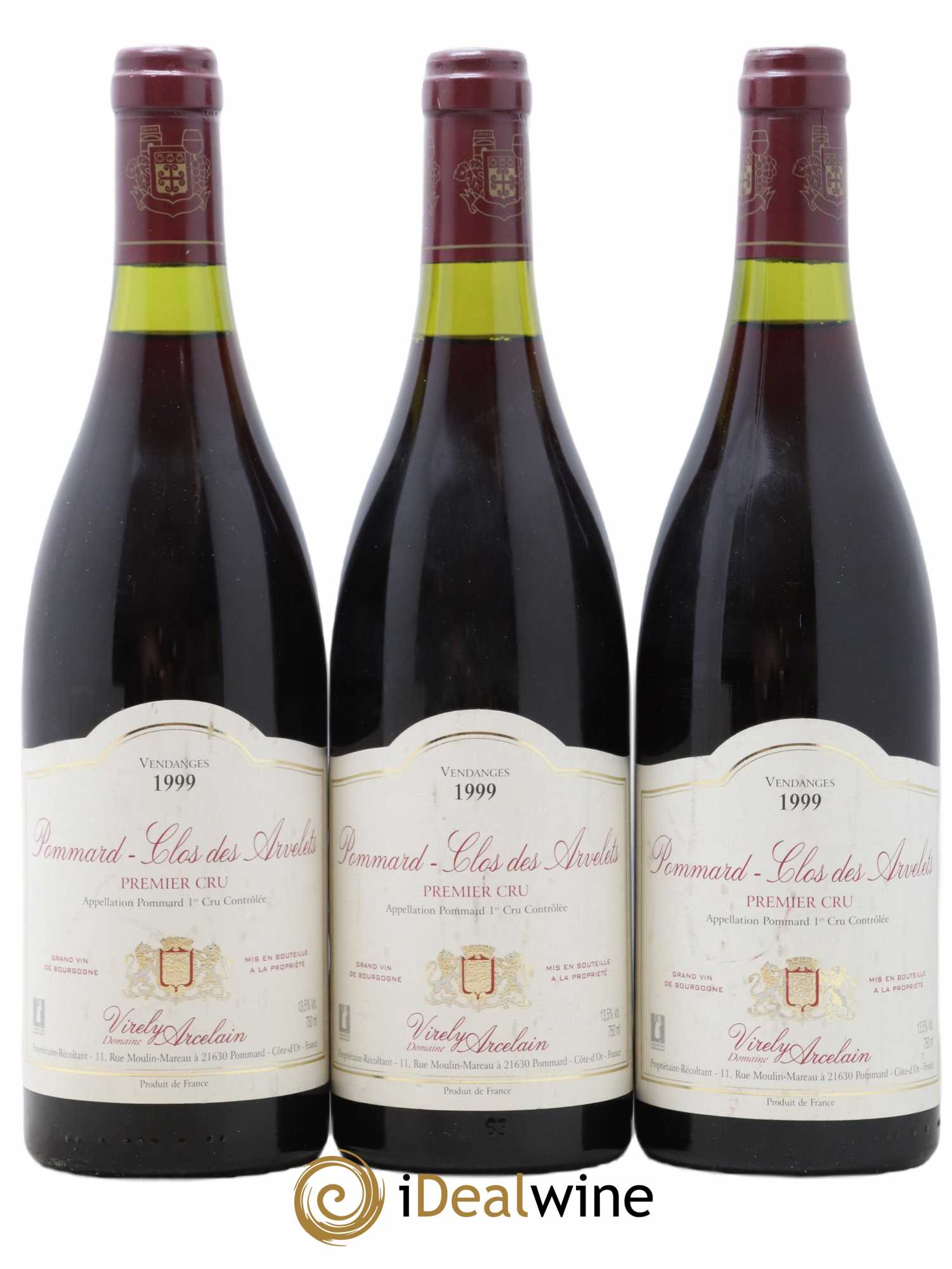Pommard 1er Cru Clos Des Arvelets Domaine Virely Arcelain 1999 - Posten von 3 Flaschen - 0