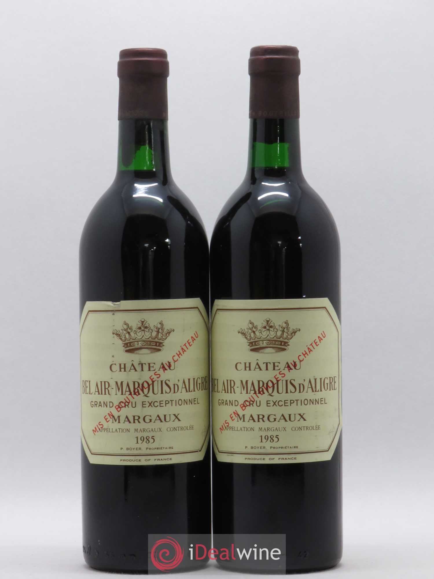 Château Bel Air Marquis d'Aligre 1985 - Lot de 2 bouteilles - 0