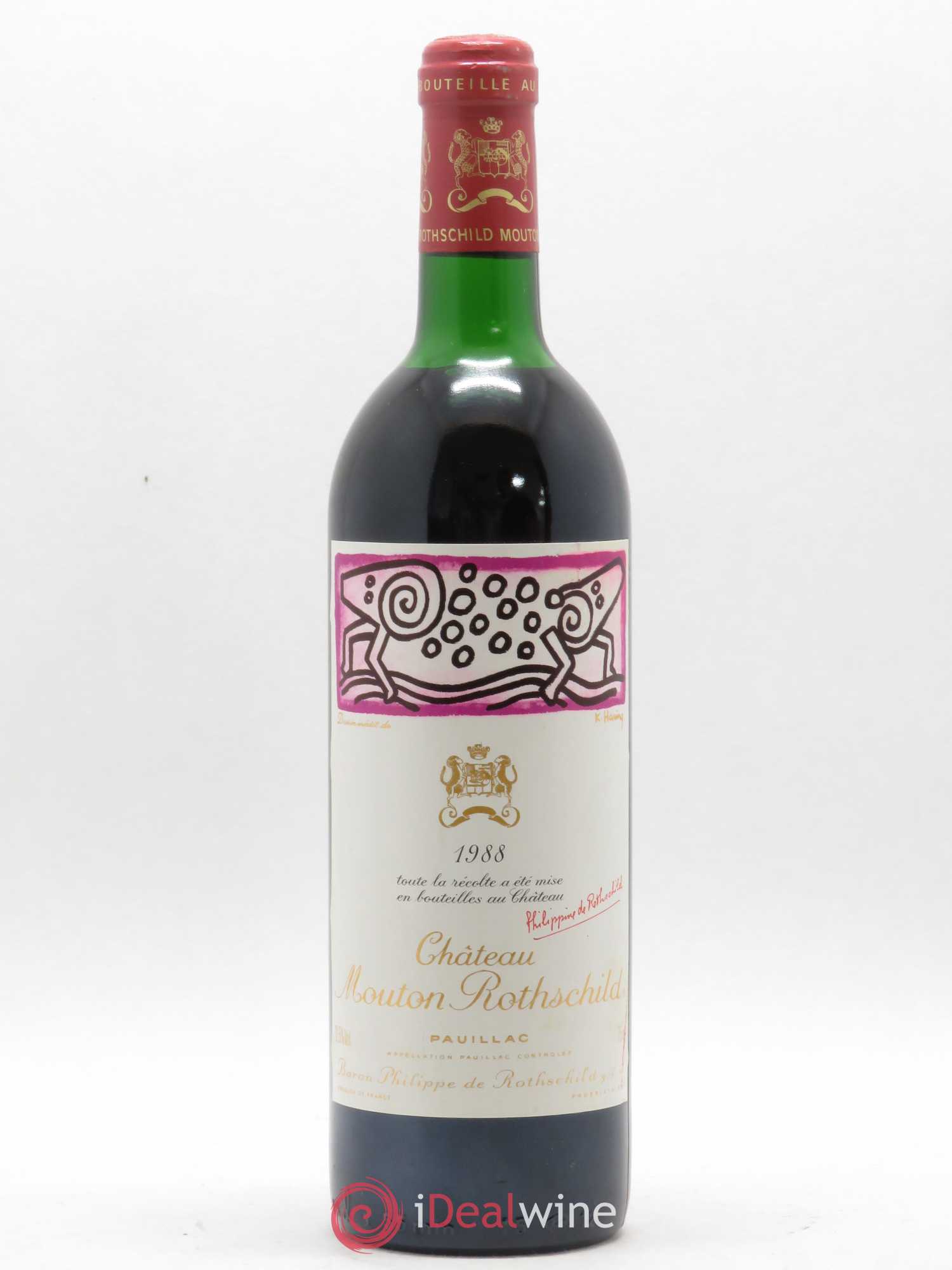 Château Mouton Rothschild 1er Grand Cru Classé 1988 - Lot de 1 bouteille - 0