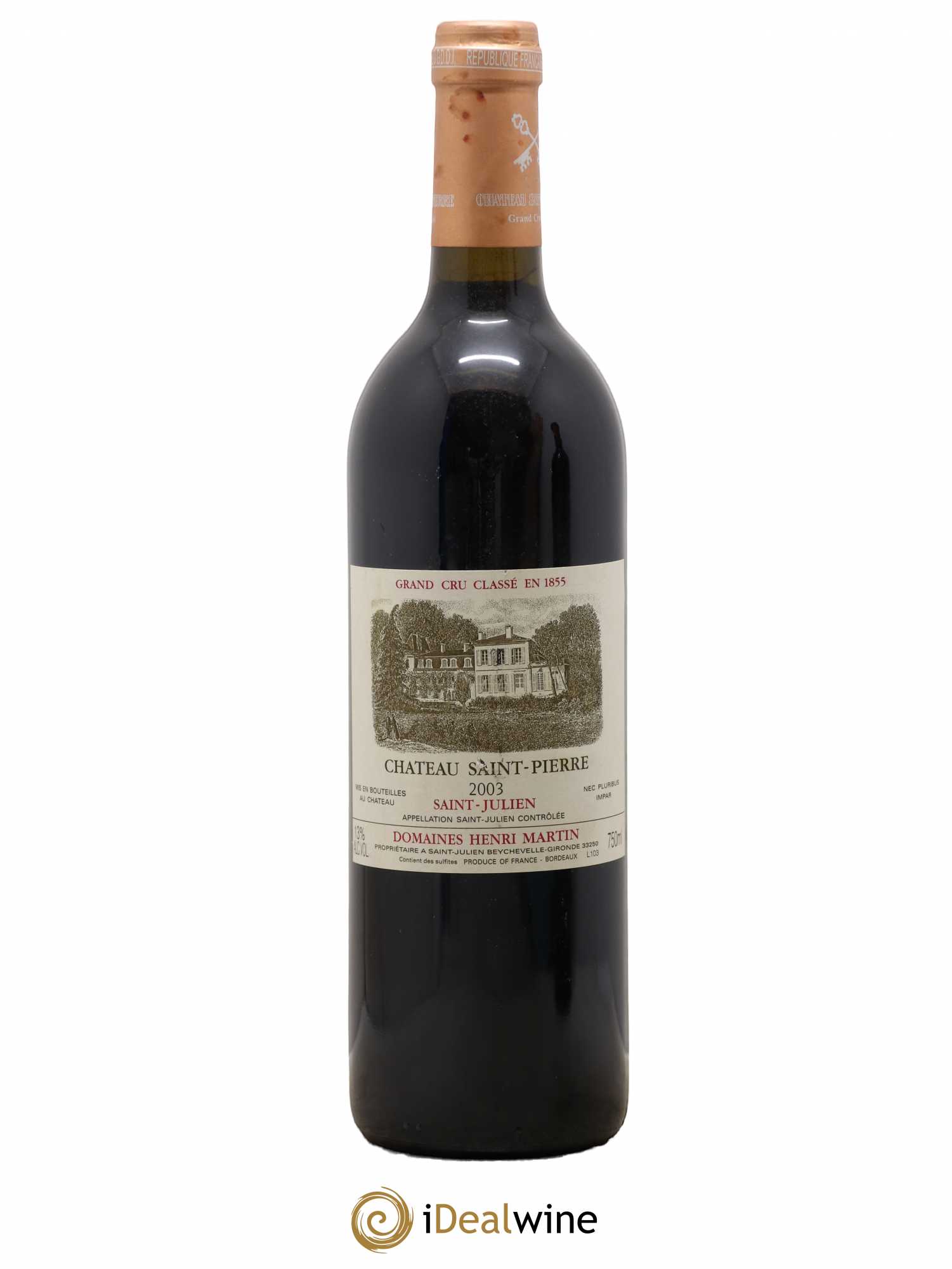 Château Saint-Pierre 4ème Grand Cru Classé 2003 - Lot de 1 bouteille - 0