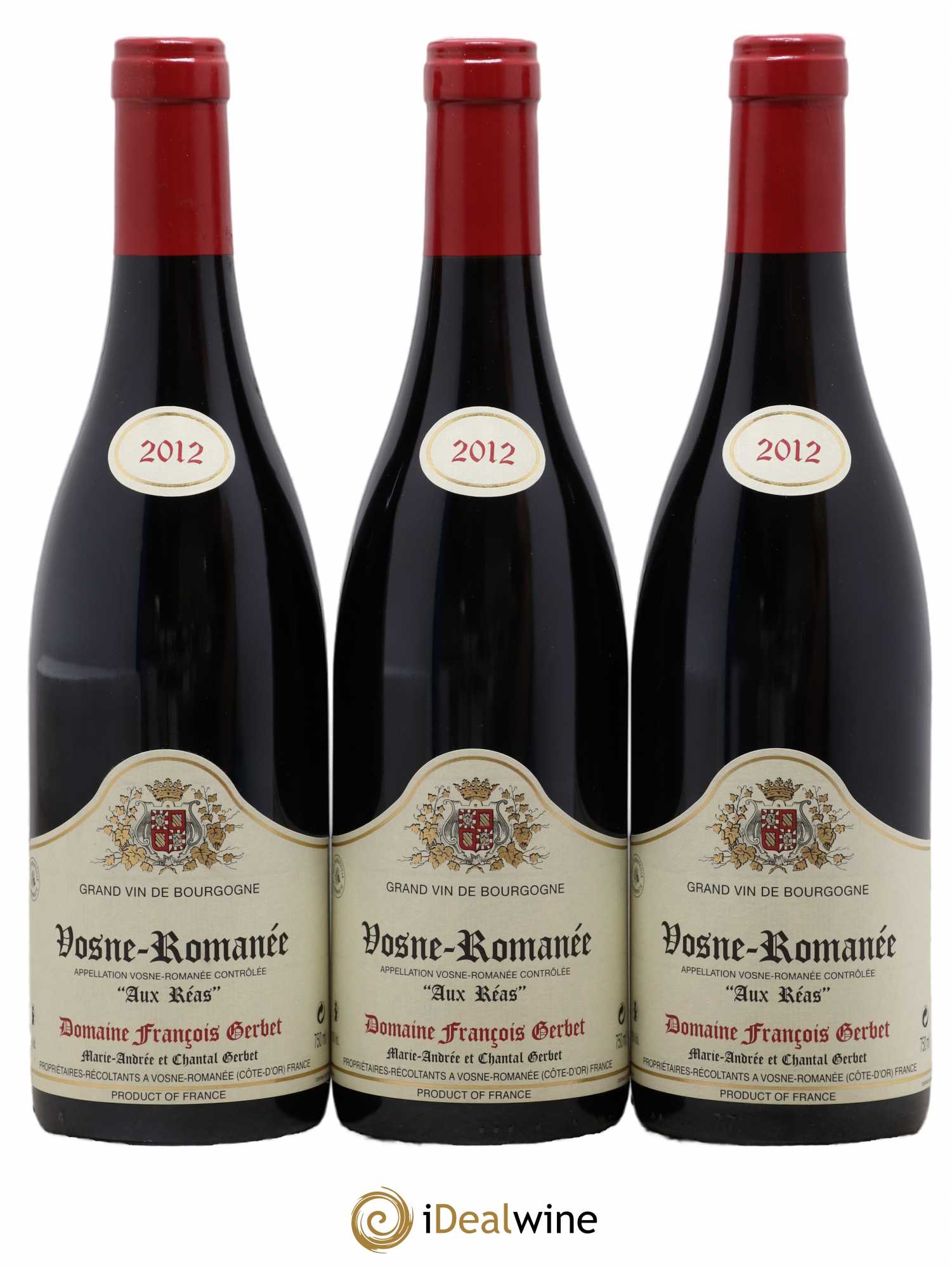 Vosne-Romanée Aux Réas François Gerbet 2012 - Lot de 3 bouteilles - 0