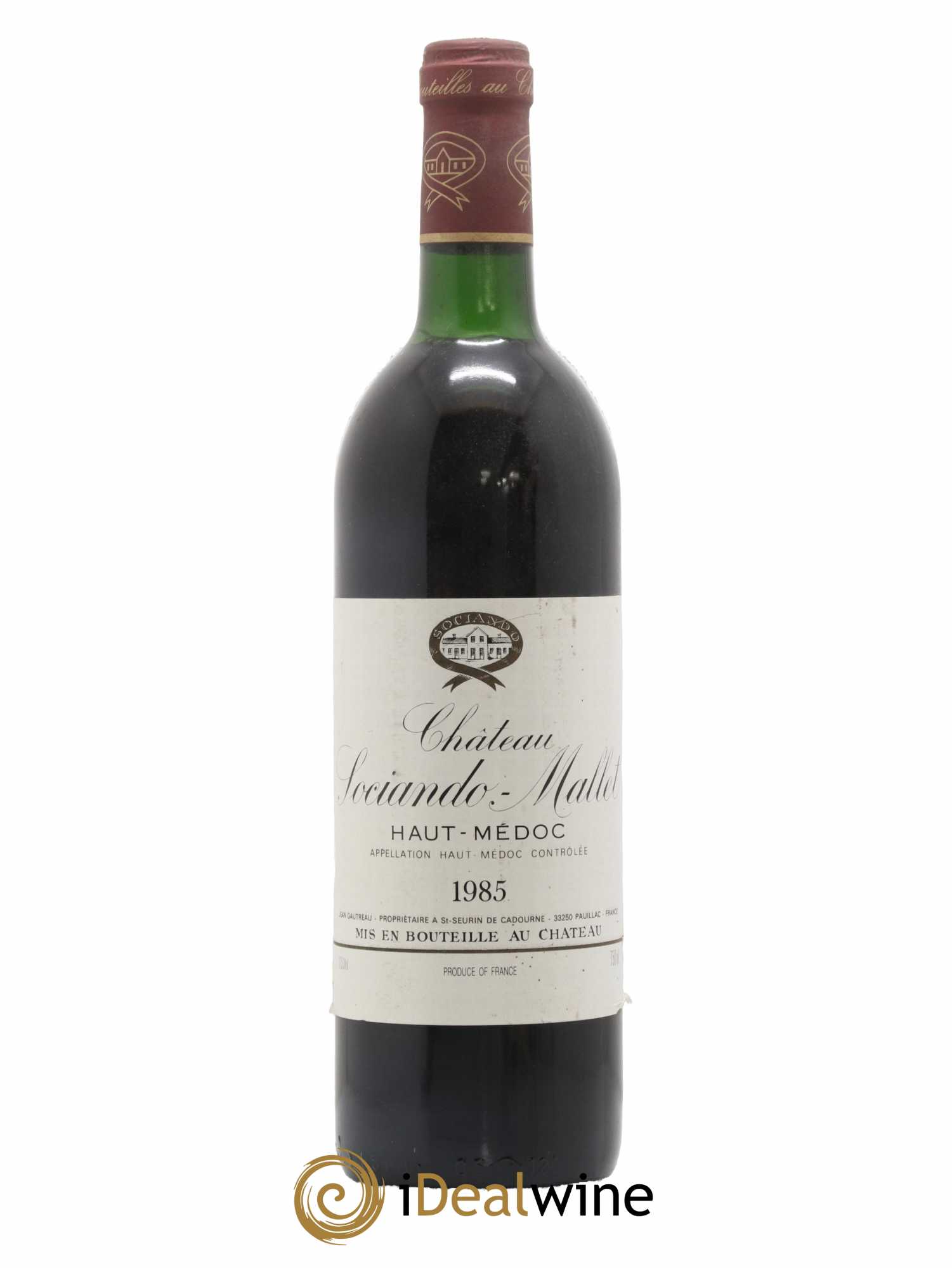 Château Sociando Mallet 1985 - Lot de 1 bouteille - 0