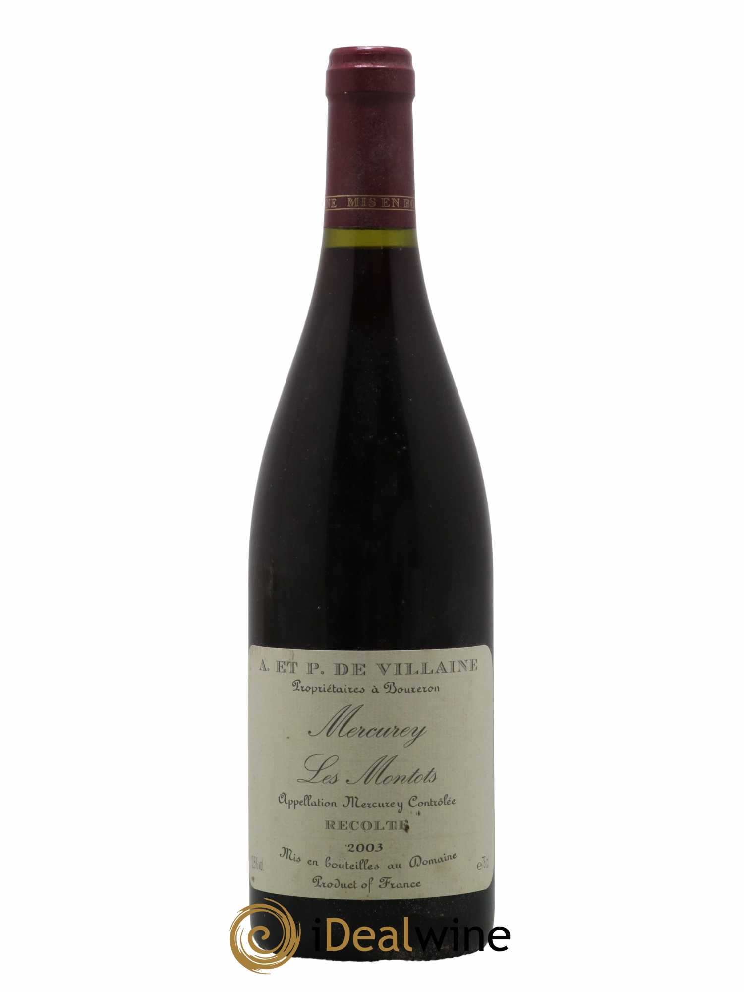 Mercurey Les Montots Domaine de Villaine 2003 - Lot de 1 bouteille - 0