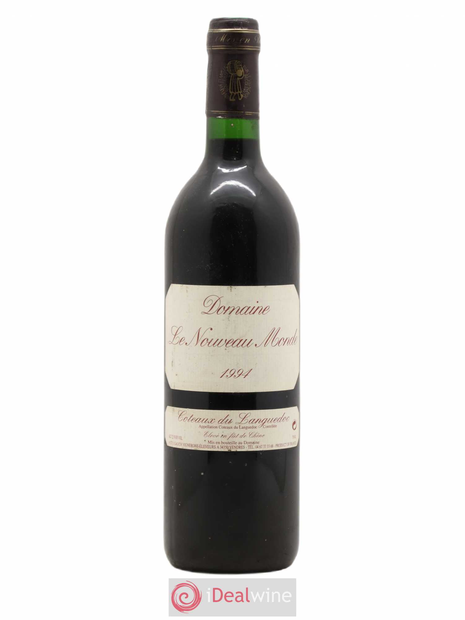 Coteaux du Languedoc Domaine Le Nouveau Monde 1994 - Lot de 1 bouteille - 0