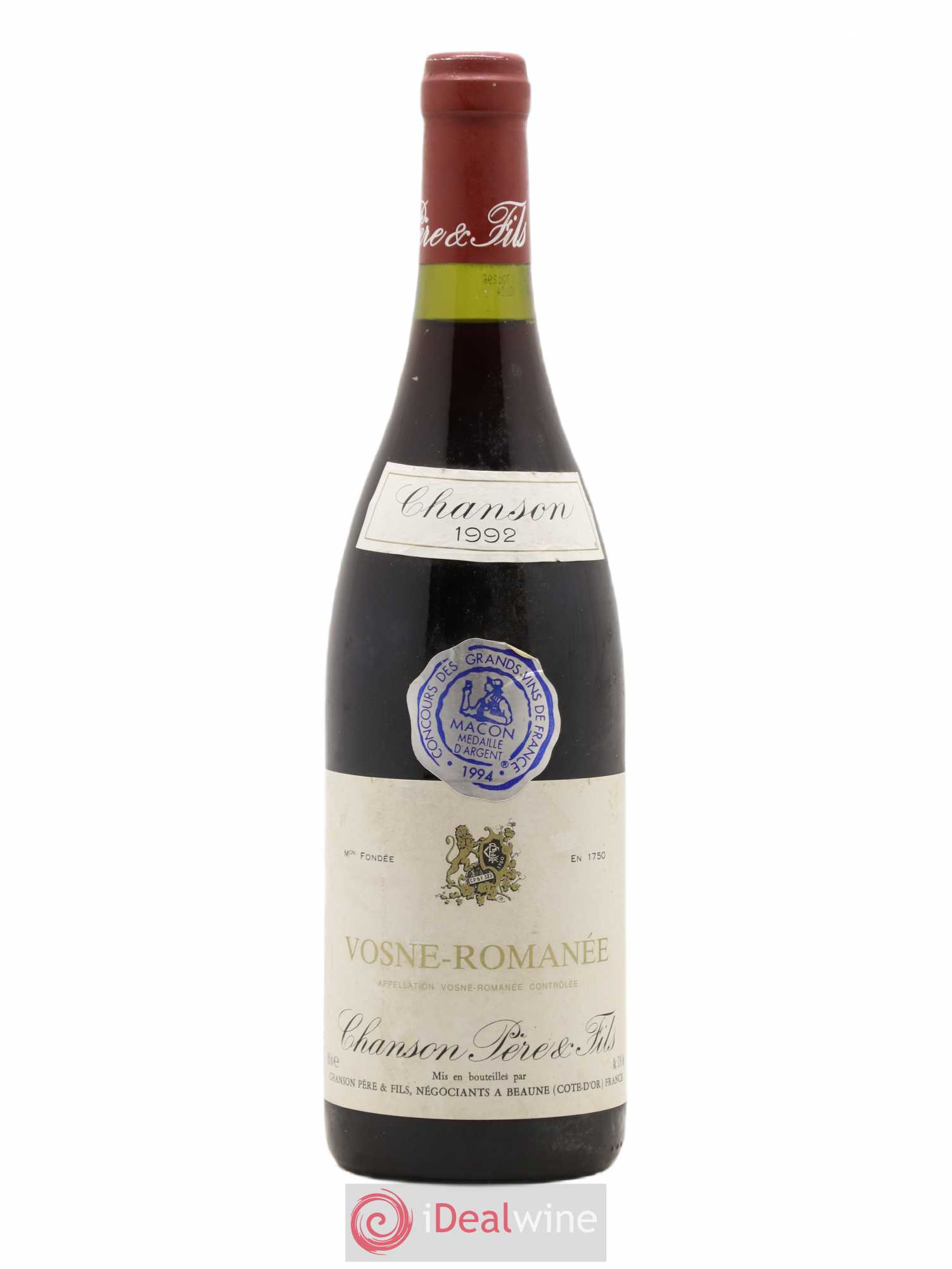 Vosne-Romanée Chanson 1992 - Lot de 1 bouteille - 0