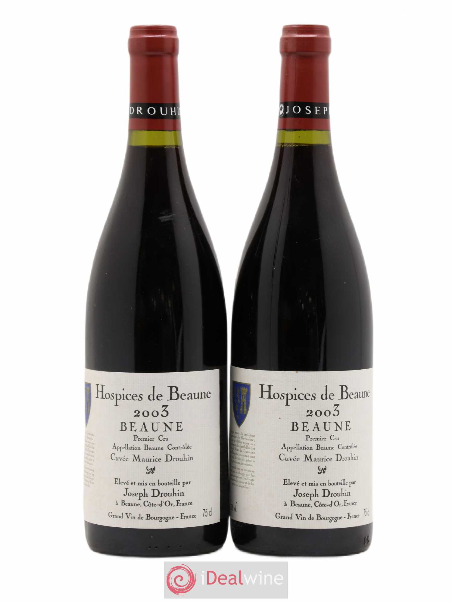 Beaune 1er Cru Hospices de Beaune Cuvée Maurice Drouhin Domaine Joseph Drouhin 2003 - Posten von 2 Flaschen - 0