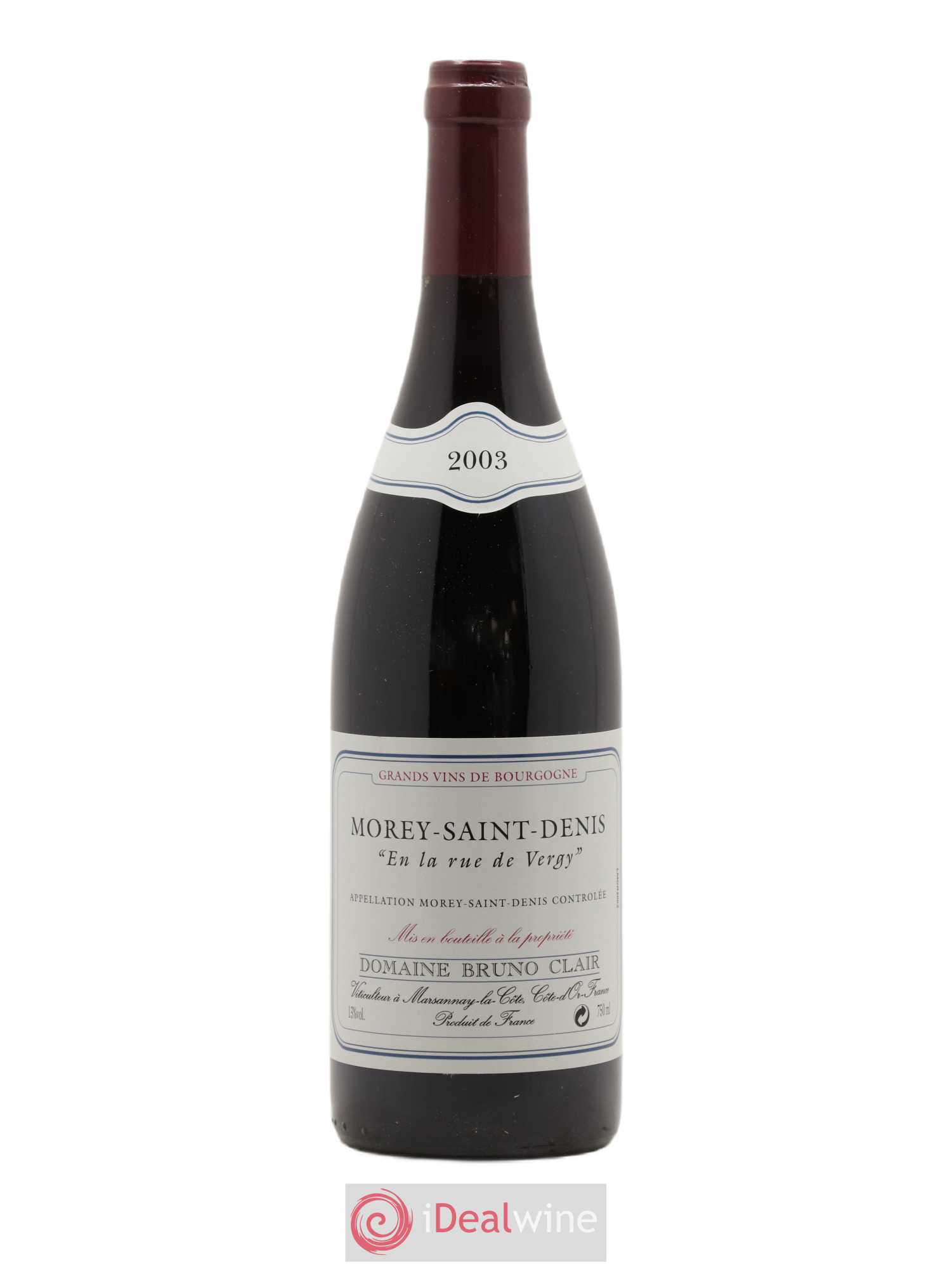 Morey-Saint-Denis En la Rue de Vergy Bruno Clair (Domaine) 2003 - Lot de 1 bouteille - 0
