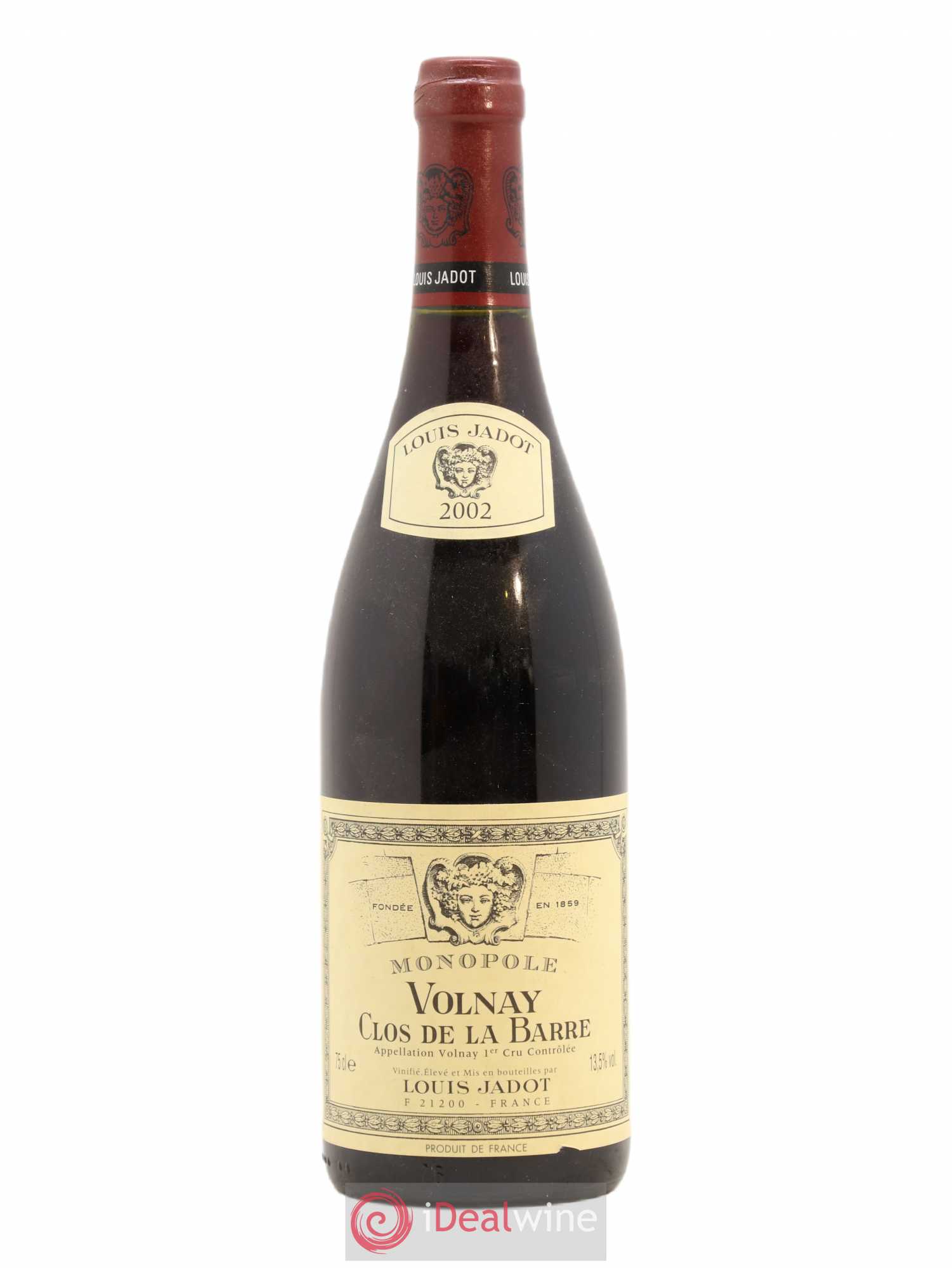 Volnay 1er Cru Clos de la Barre Monopole Maison Louis Jadot 2002 - Lot de 1 bouteille - 0