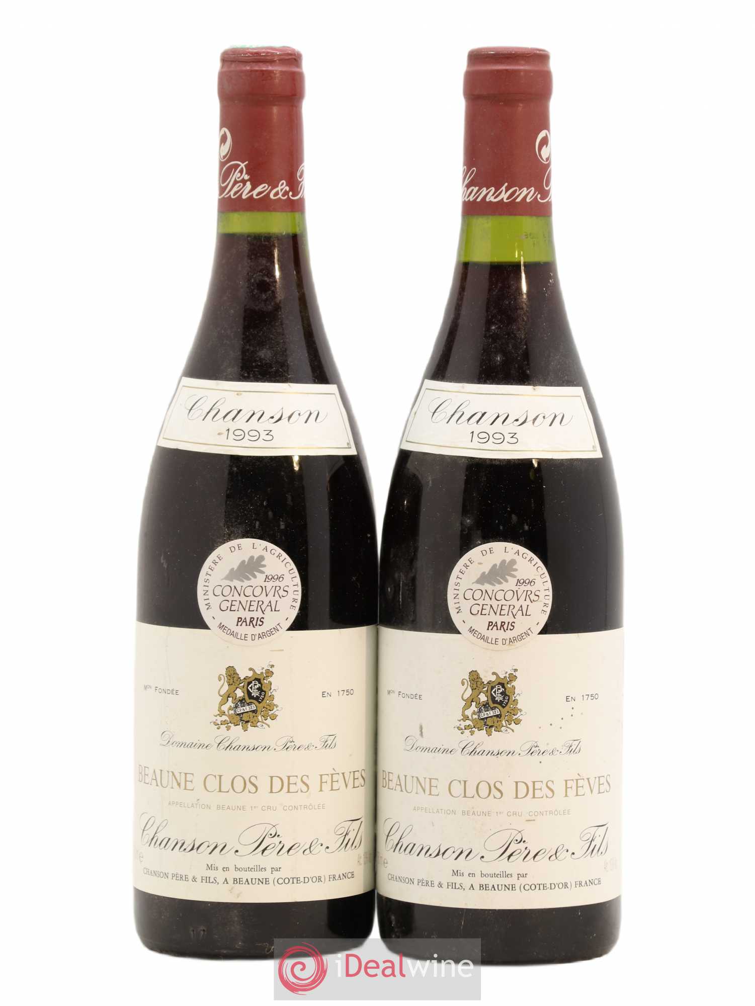 Beaune 1er Cru Clos des Fèves Chanson 1993 - Lot de 2 bouteilles - 0