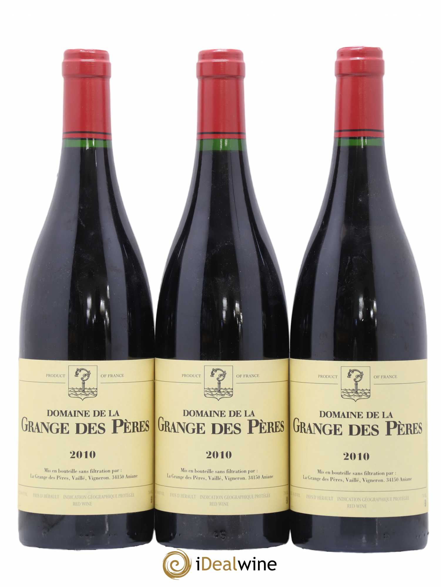 Pays d'Hérault Grange des Pères Laurent Vaillé 2010 - Lot de 3 bouteilles - 0
