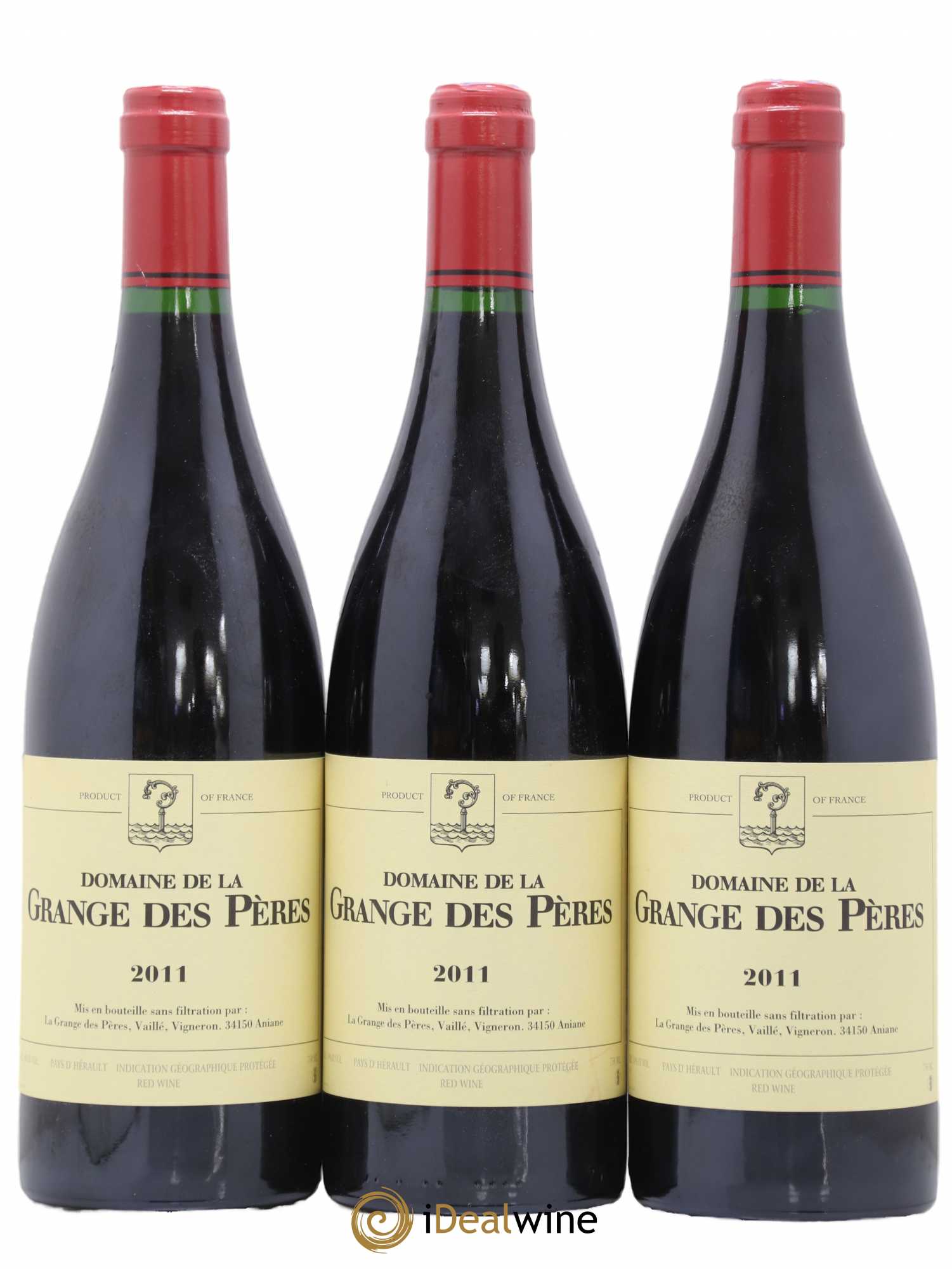 Pays d'Hérault Grange des Pères Laurent Vaillé 2011 - Lot de 3 bouteilles - 0