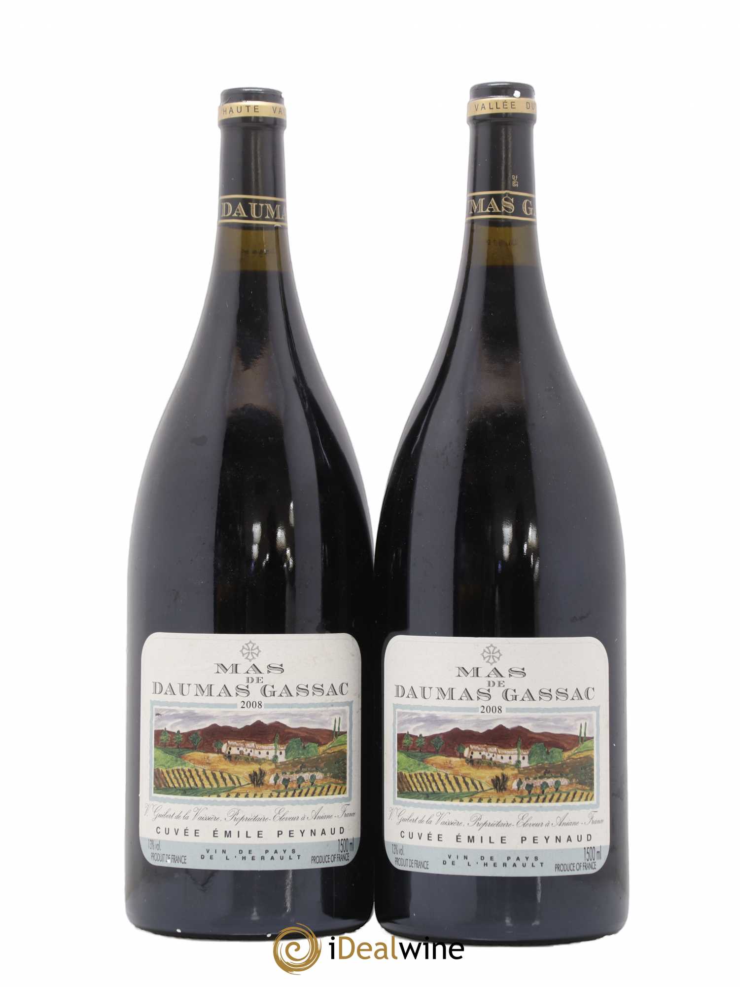 Pays d'Hérault Mas de Daumas Gassac Cuvée Emile Peynaud Famille Guibert de La Vaissière 2008 - Lot de 2 magnums - 0