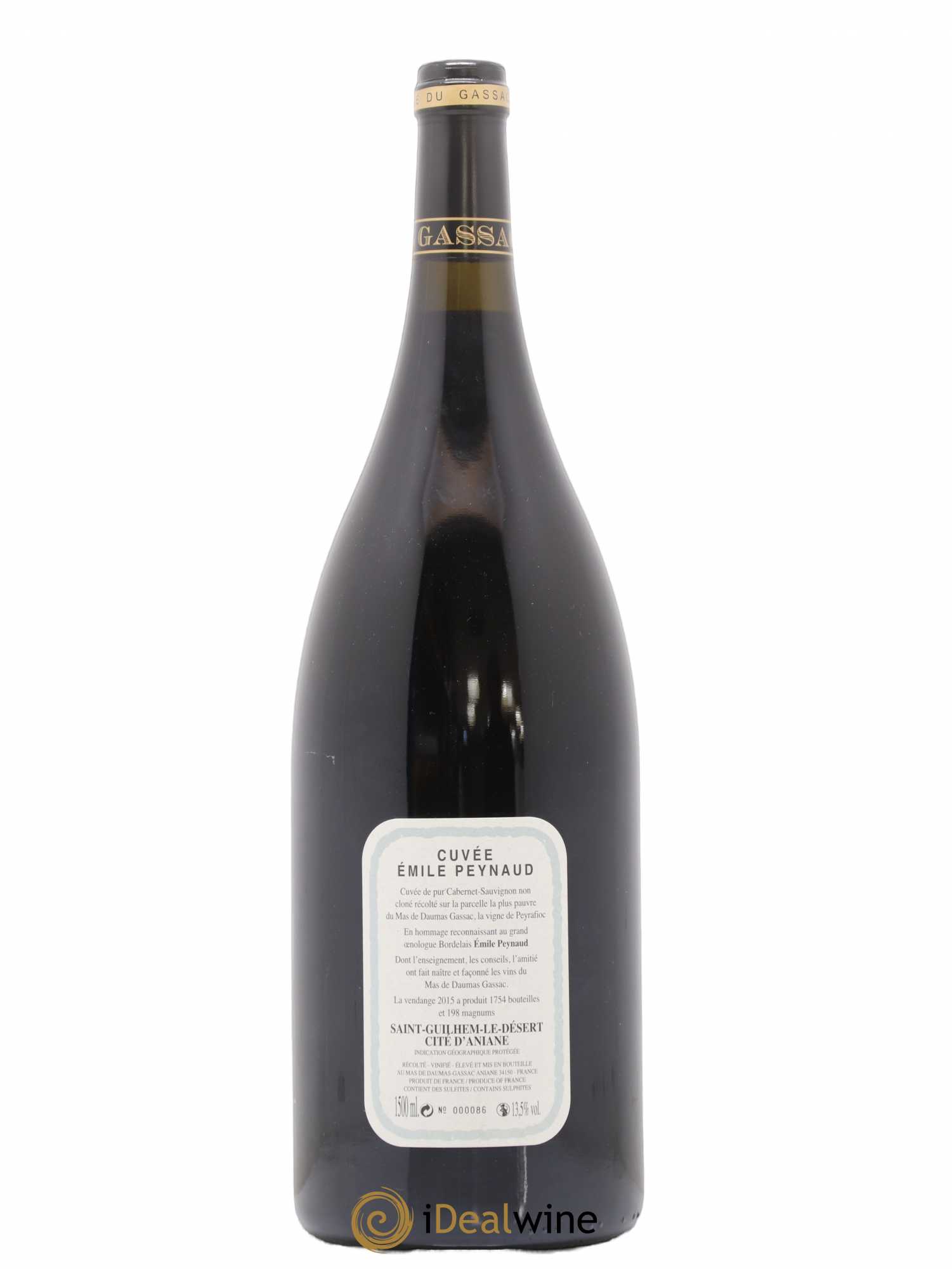 Pays d'Hérault Mas de Daumas Gassac Cuvée Emile Peynaud Famille Guibert de La Vaissière 2015 - Lot de 1 magnum - 1