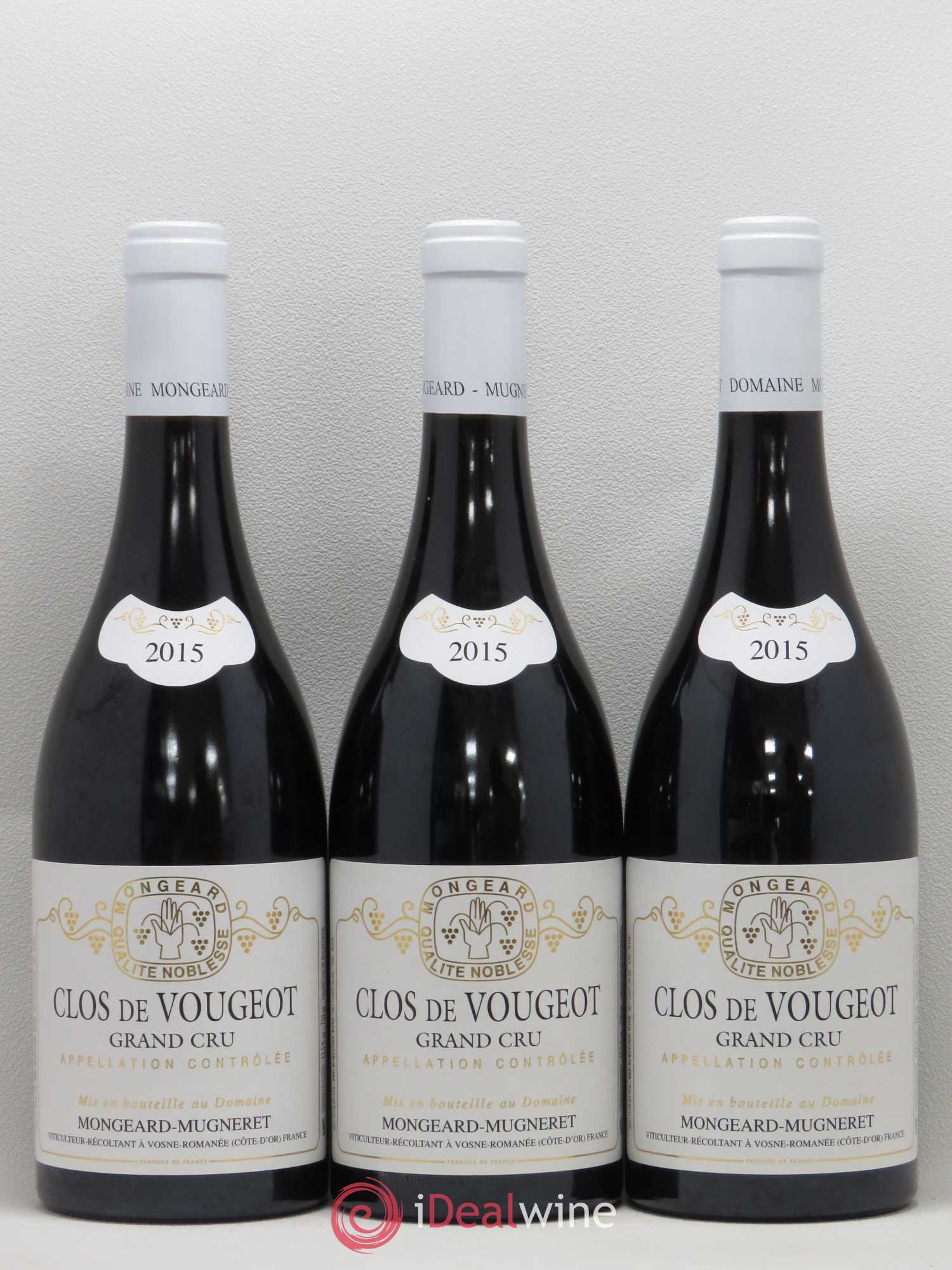 Clos de Vougeot Grand Cru Mongeard-Mugneret (Domaine) 2015 - Lot de 3 bouteilles - 0