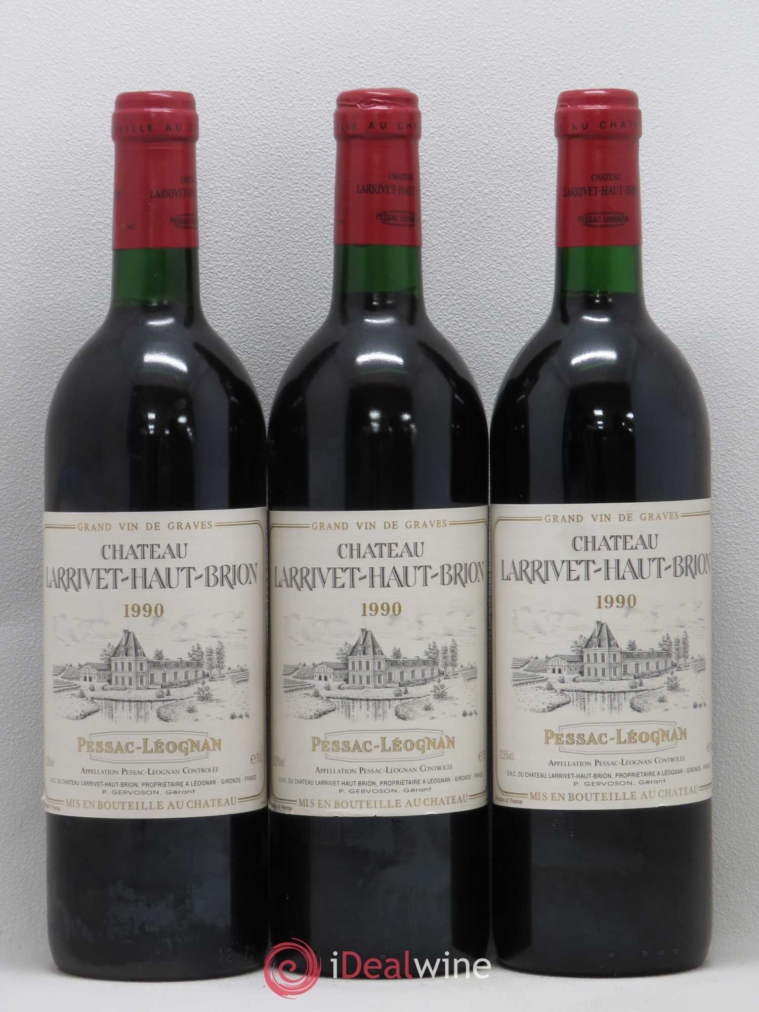 Château Larrivet Haut-Brion 1990 - Lot de 12 bouteilles - 1