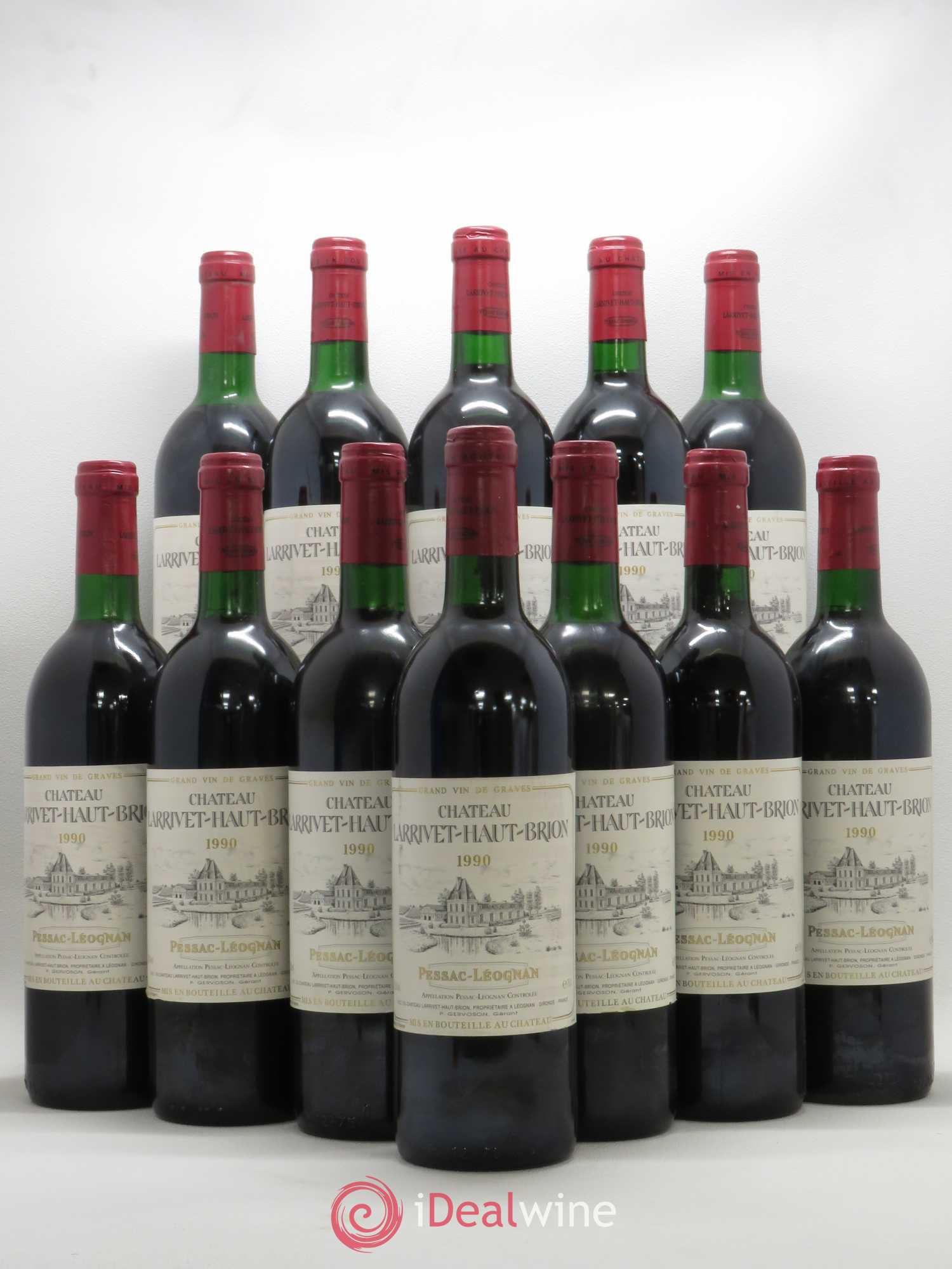 Château Larrivet Haut-Brion 1990 - Lot de 12 bouteilles - 0