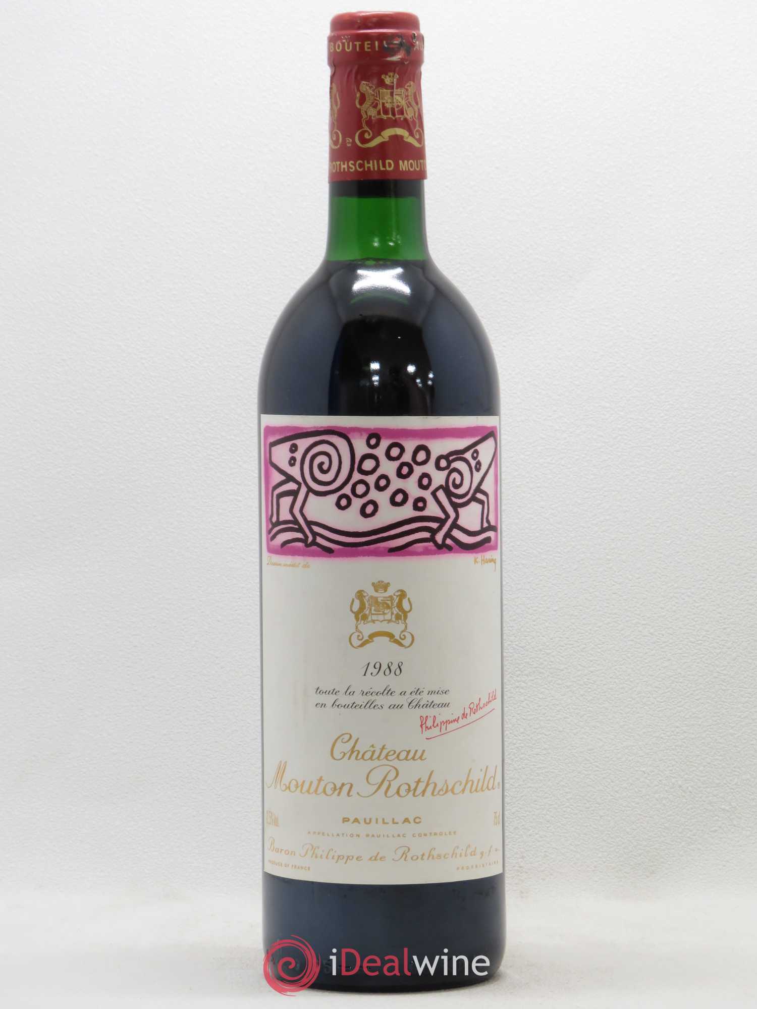 Château Mouton Rothschild 1er Grand Cru Classé 1988 - Lot de 1 bouteille - 0