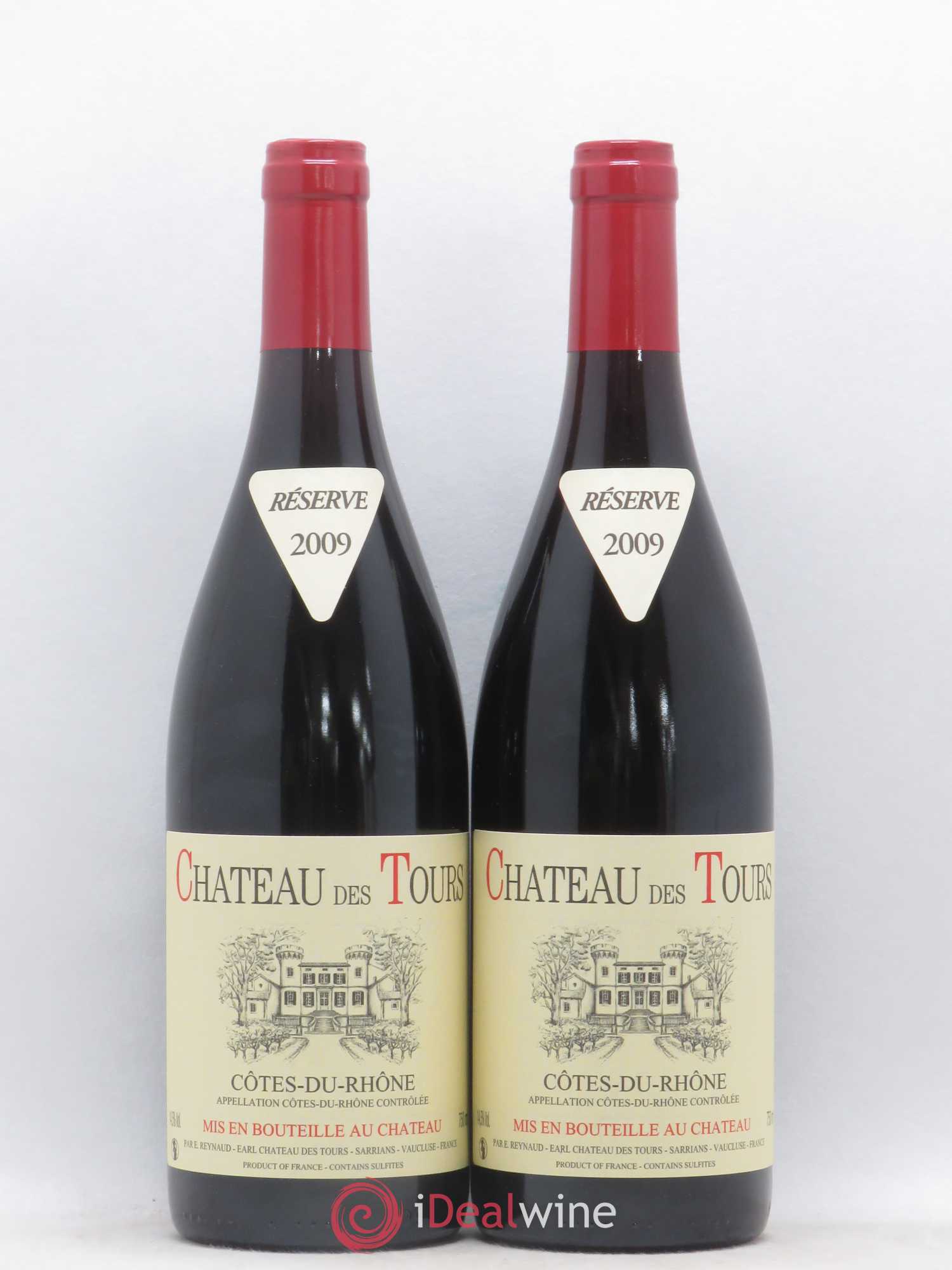 Côtes-du-Rhône Château des Tours Emmanuel Reynaud (sans prix de réserve) 2009 - Lot de 2 bouteilles - 0