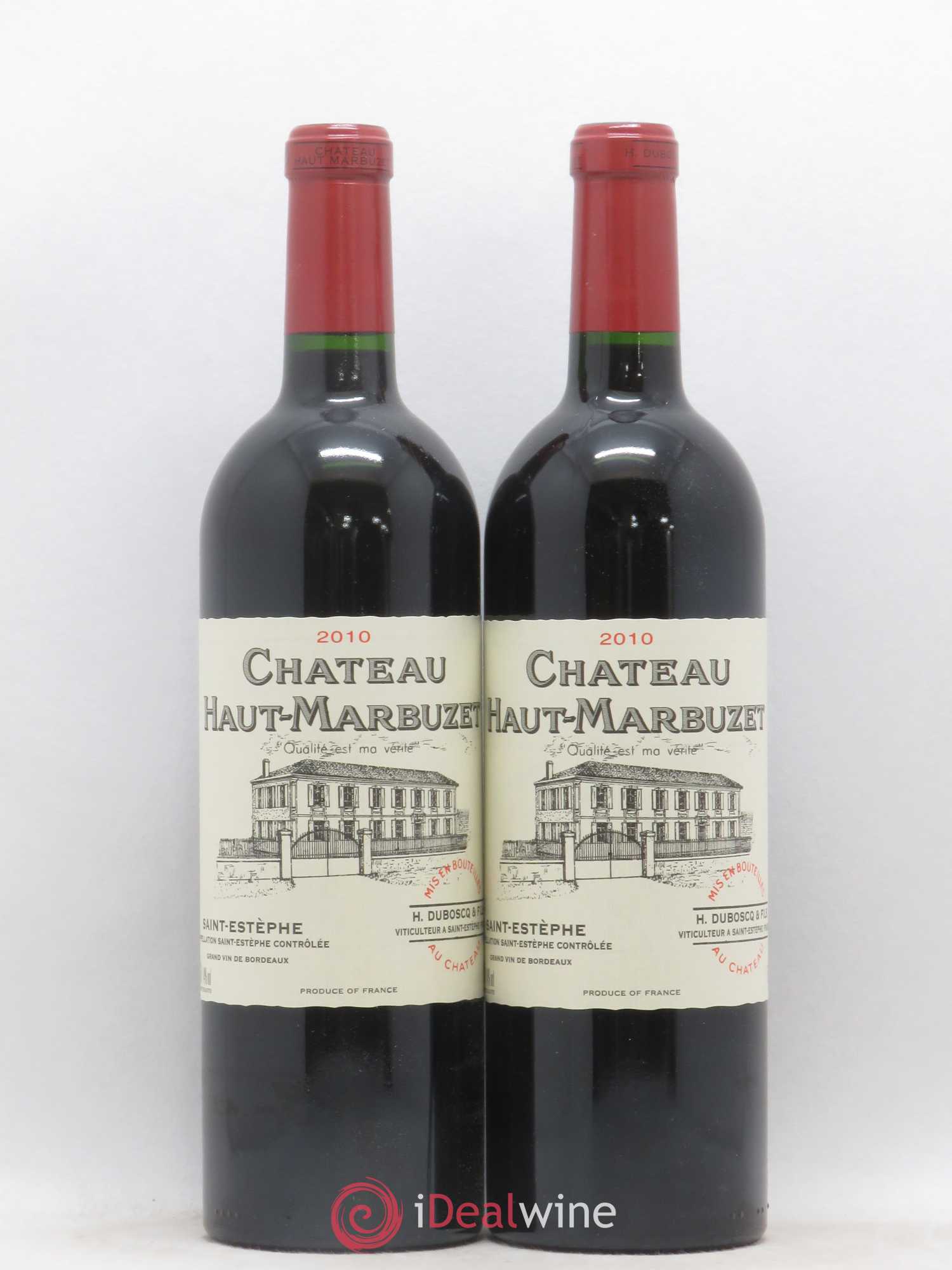 Château Haut Marbuzet (sans prix de réserve) 2010 - Lot de 2 bouteilles - 0