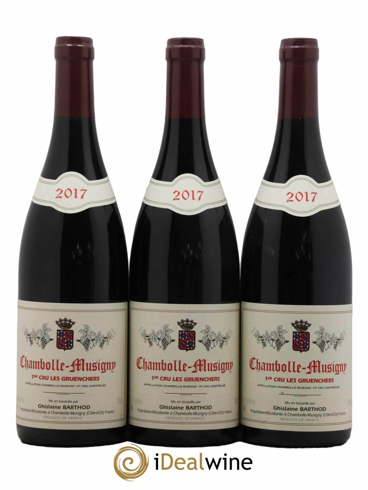 Chambolle-Musigny 1er Cru Les Gruenchers Ghislaine Barthod 2017 - Lot de 3 bouteilles - 0