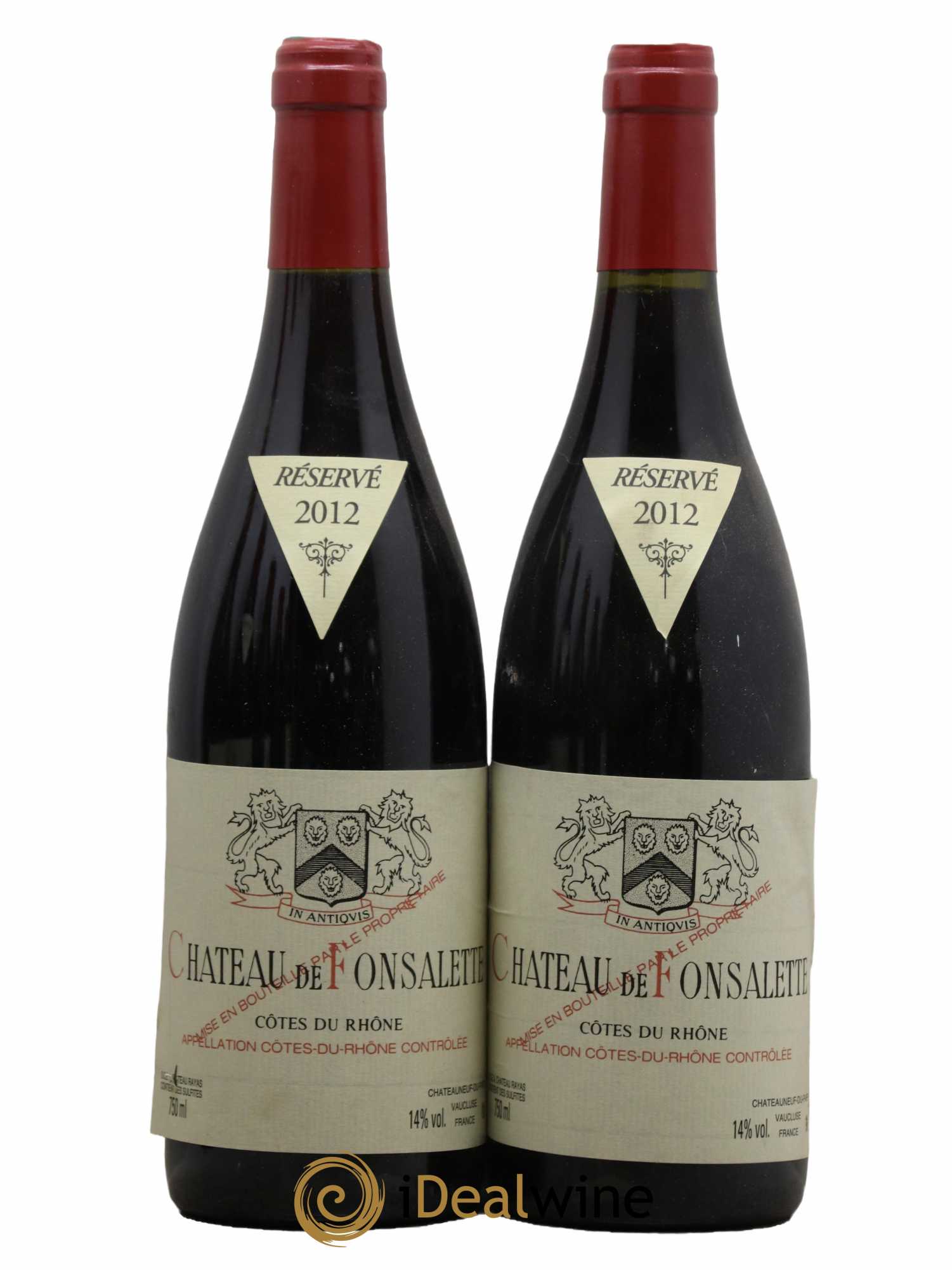 Côtes-du-Rhône Château de Fonsalette Emmanuel Reynaud 2012 - Lot de 2 bouteilles - 0